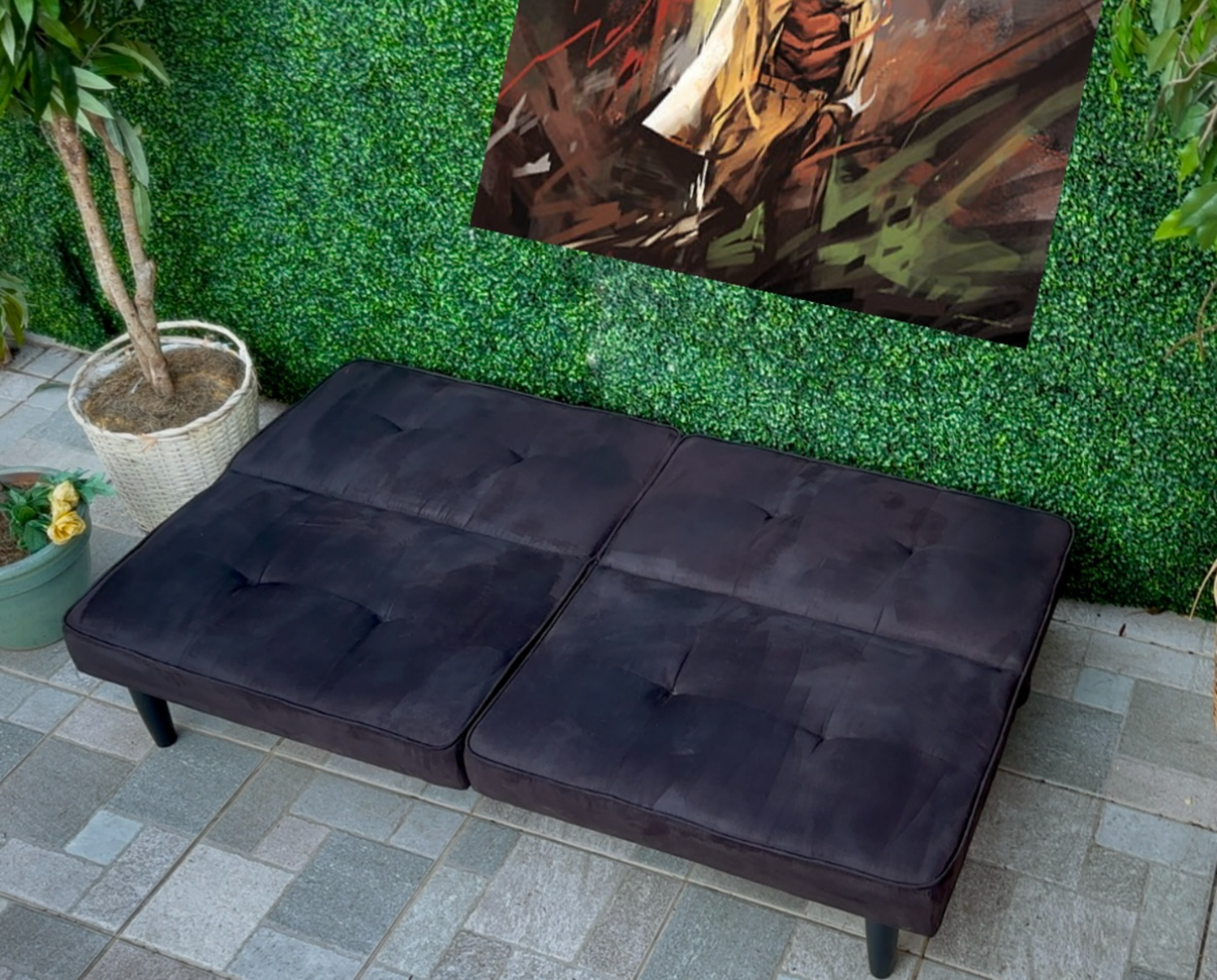 (Free Delivery🚚🚛) Charcoal Futon Starter Couch🛋️  image | Ivy Store