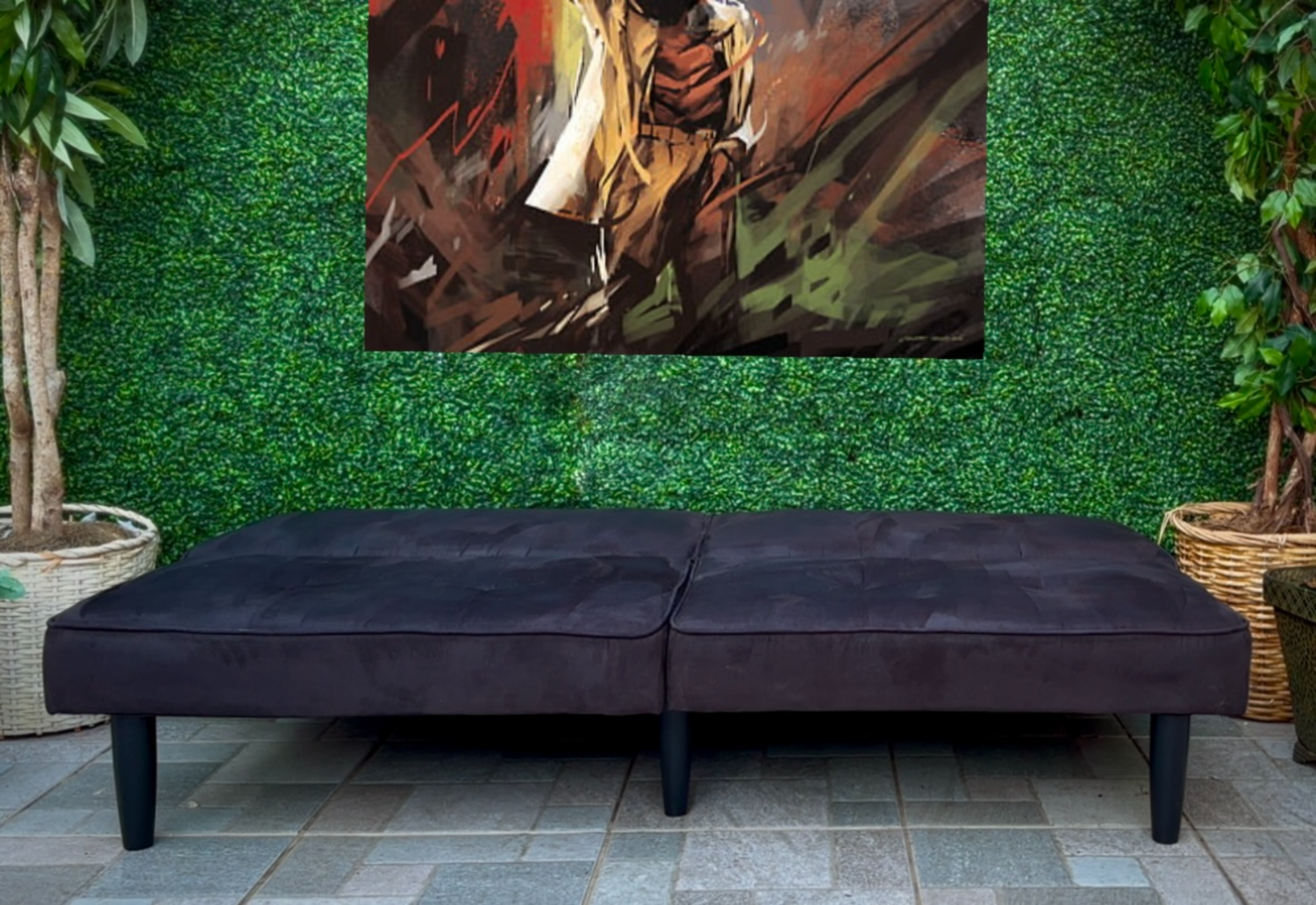(Free Delivery🚚🚛) Charcoal Futon Starter Couch🛋️  image | Ivy Store