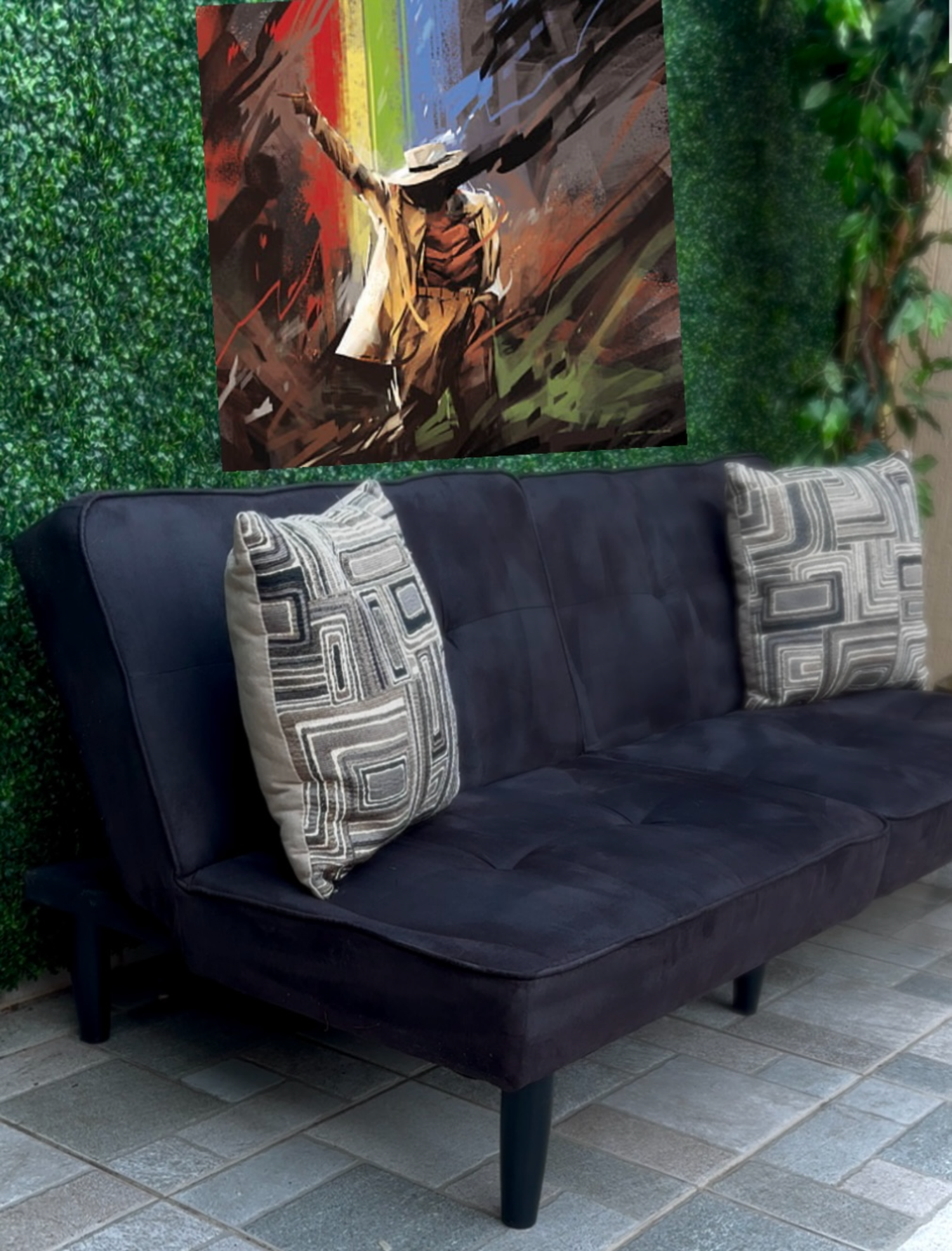 (Free Delivery🚚🚛) Charcoal Futon Starter Couch🛋️  Image #2 | Ivy Store