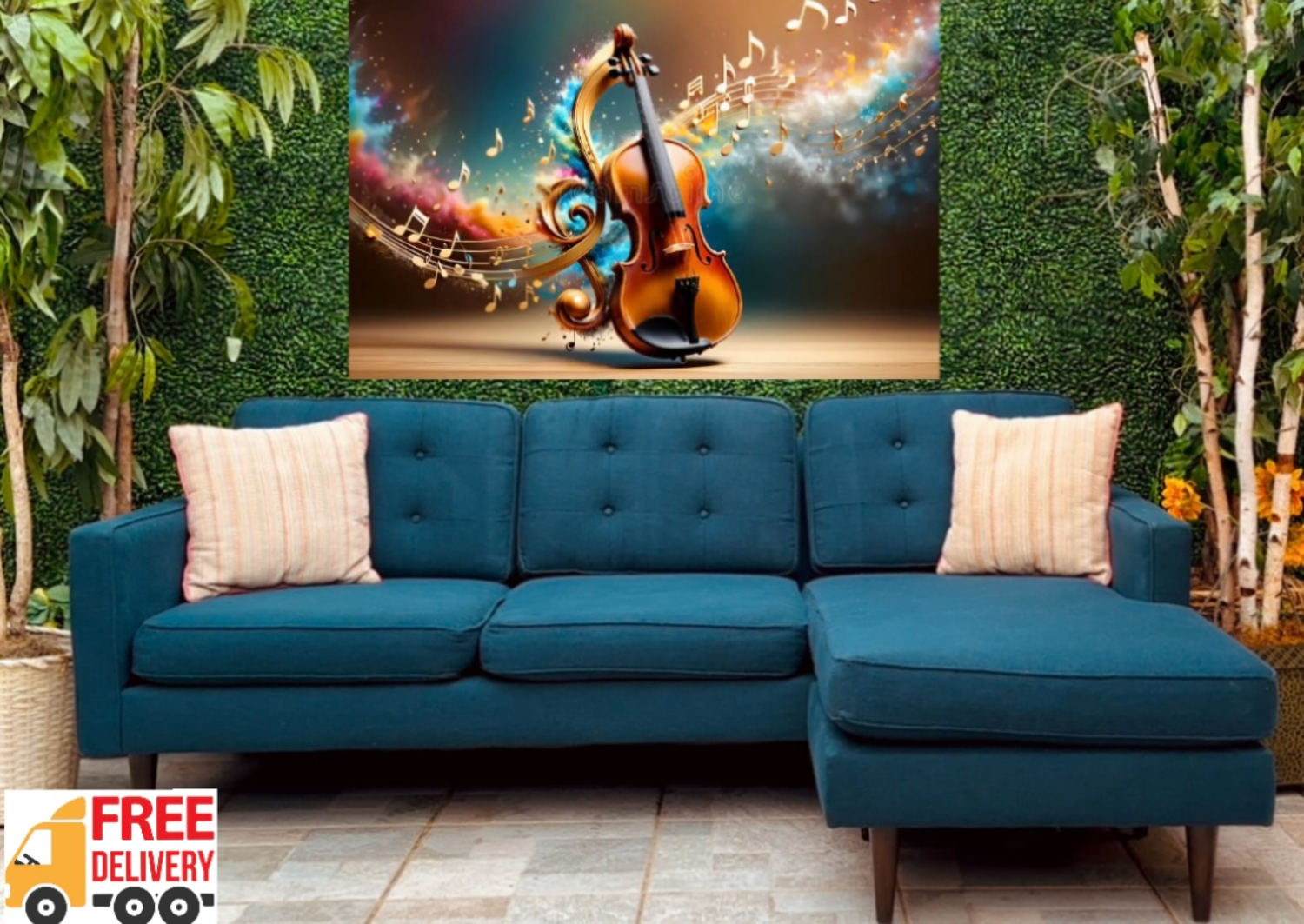 West Elm Blue 2-Piece Sectional w/ Reversible Chaise Image #1 | Ivy Store