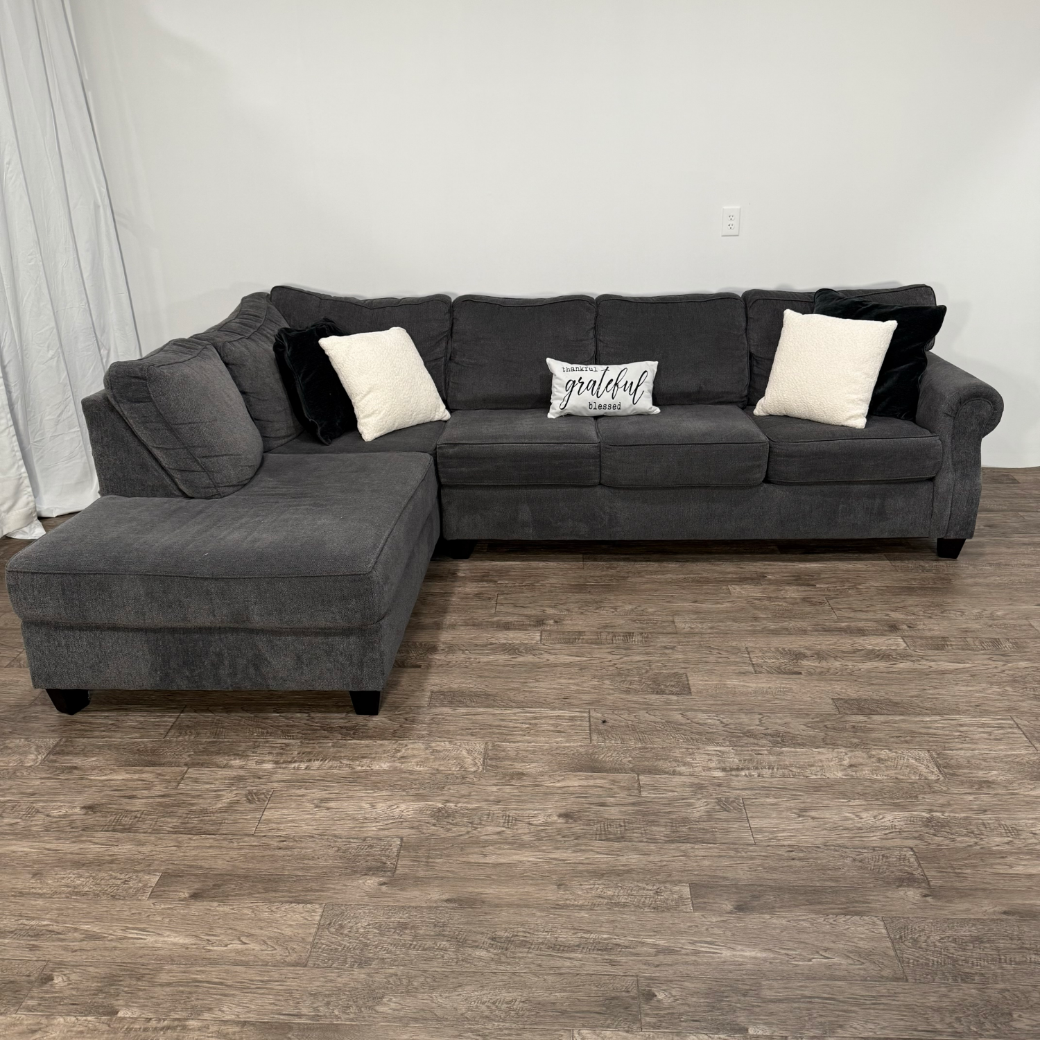 Beautiful Black  Black 2 Piece Sectional  (Retails $1600) Image #1 | Ivy Store