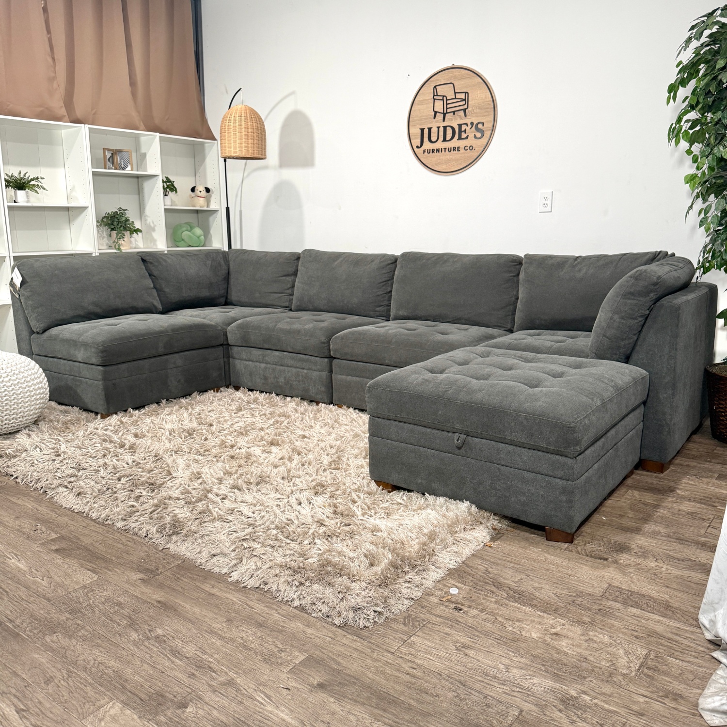 Modular Sectional Sofa with Storage Ottoman - Delivery Available Image #2 | Ivy Store