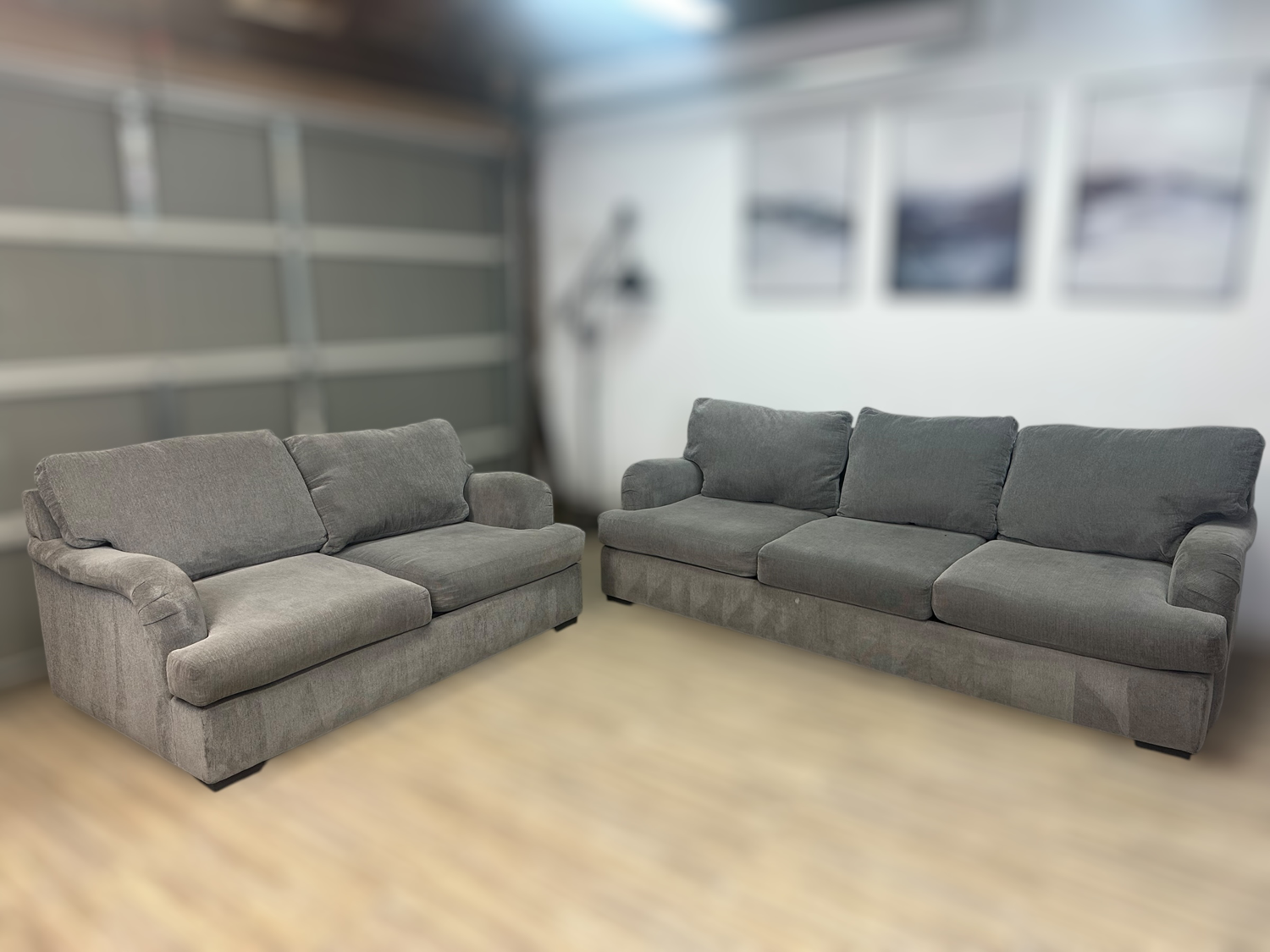 Free Delivery Ashley Furniture gray sofa and loveseat couch set Image #1 | Ivy Store