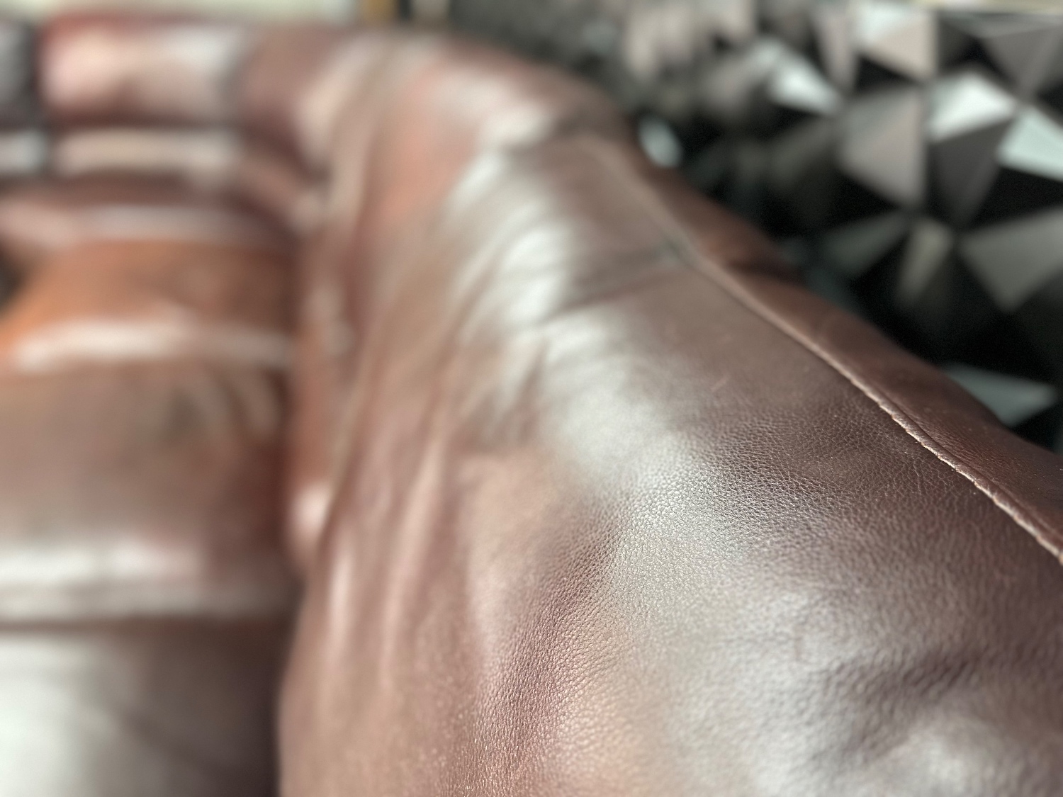 Free Delivery- Macy’s red brown leather U shaped sectional couch retails $3578 image | Ivy Store