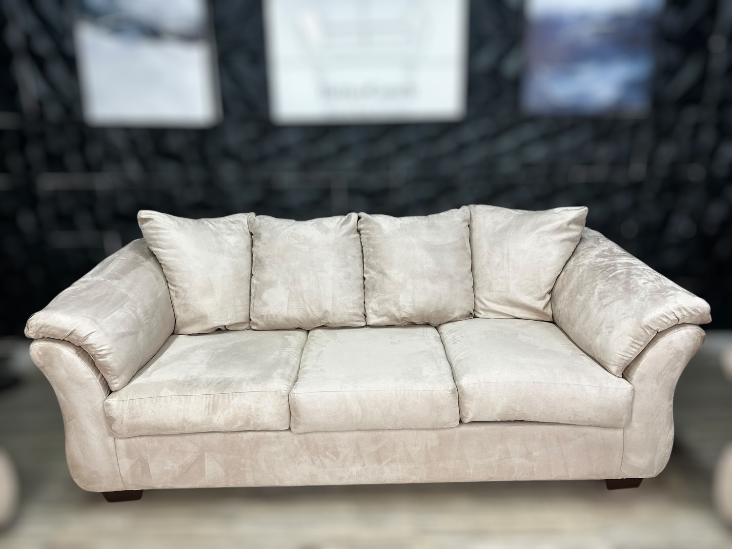 Free Delivery- Ashley 3pc set cream sofa couch and chairs image | Ivy Store
