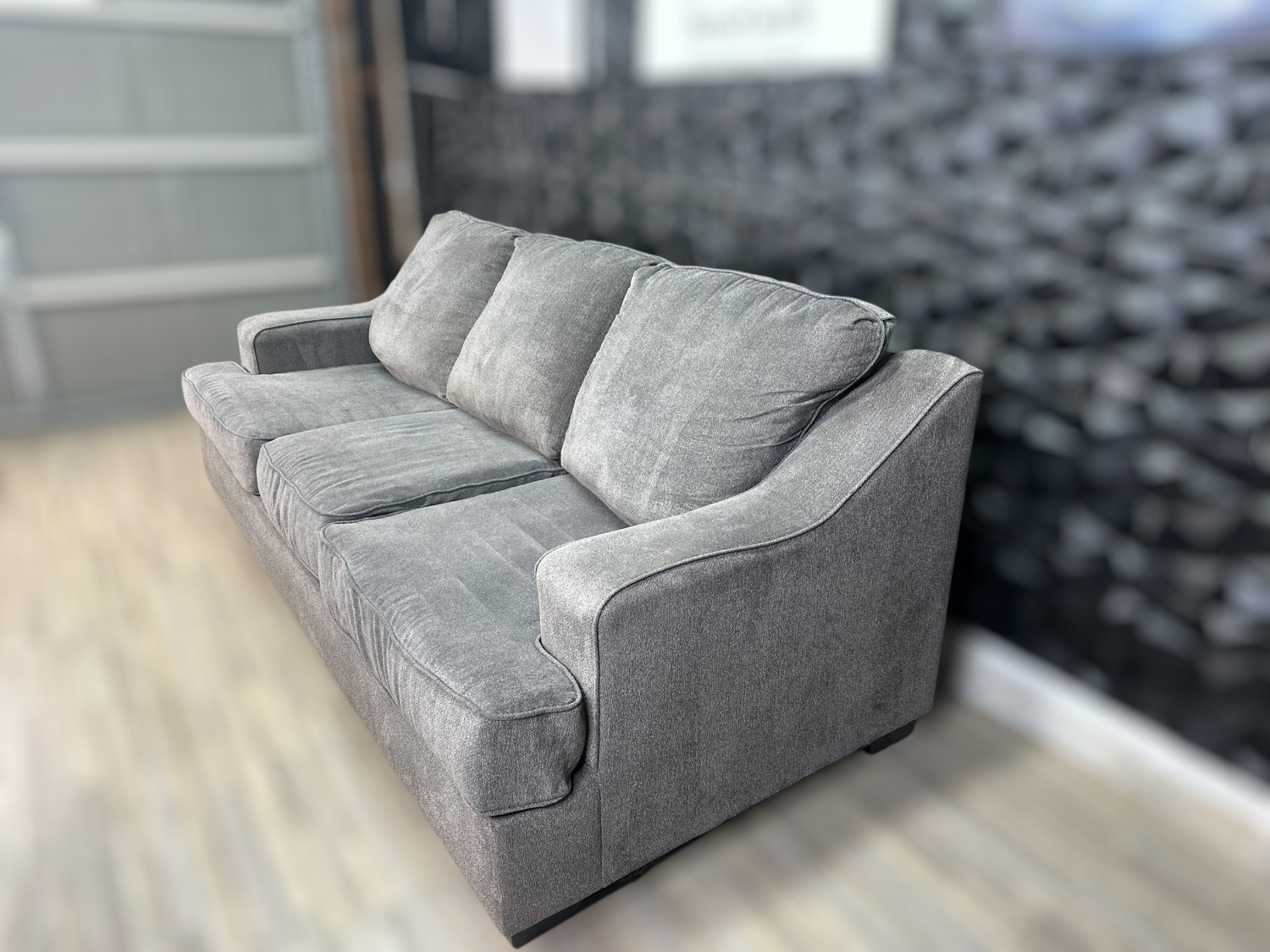 Delivery Available- Ashley Gray pull out bed sofa couch image | Ivy Store