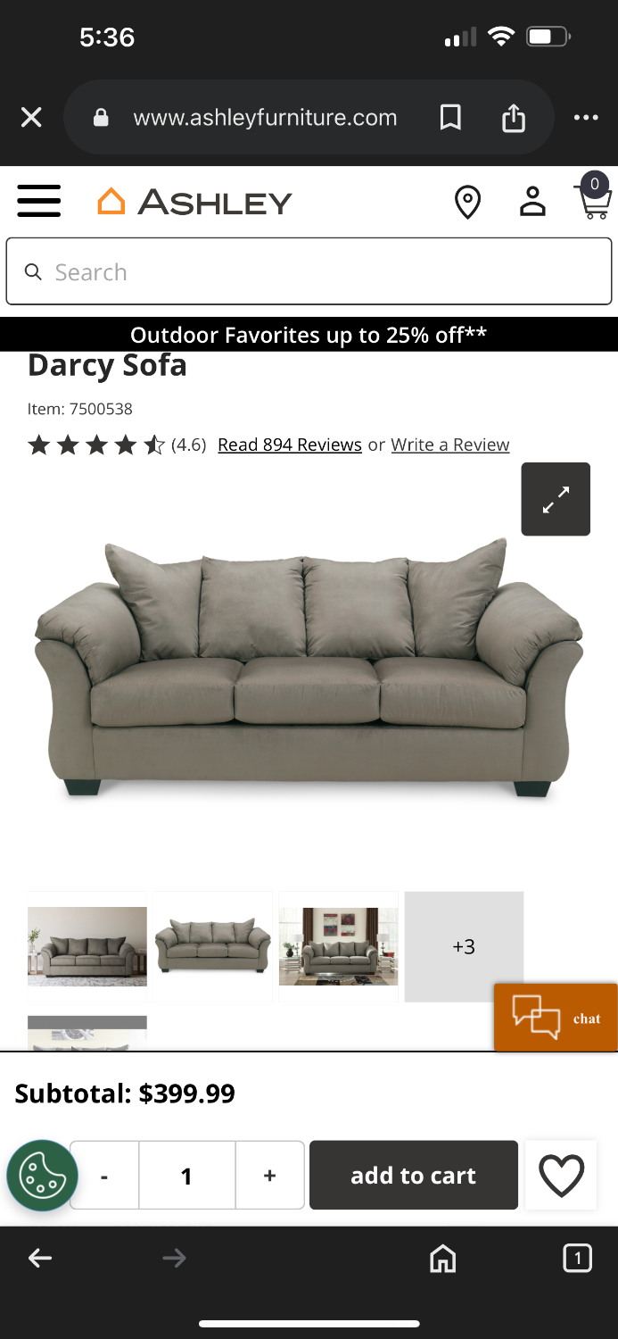 Free Delivery- Ashley 3pc set cream sofa couch and chairs image | Ivy Store