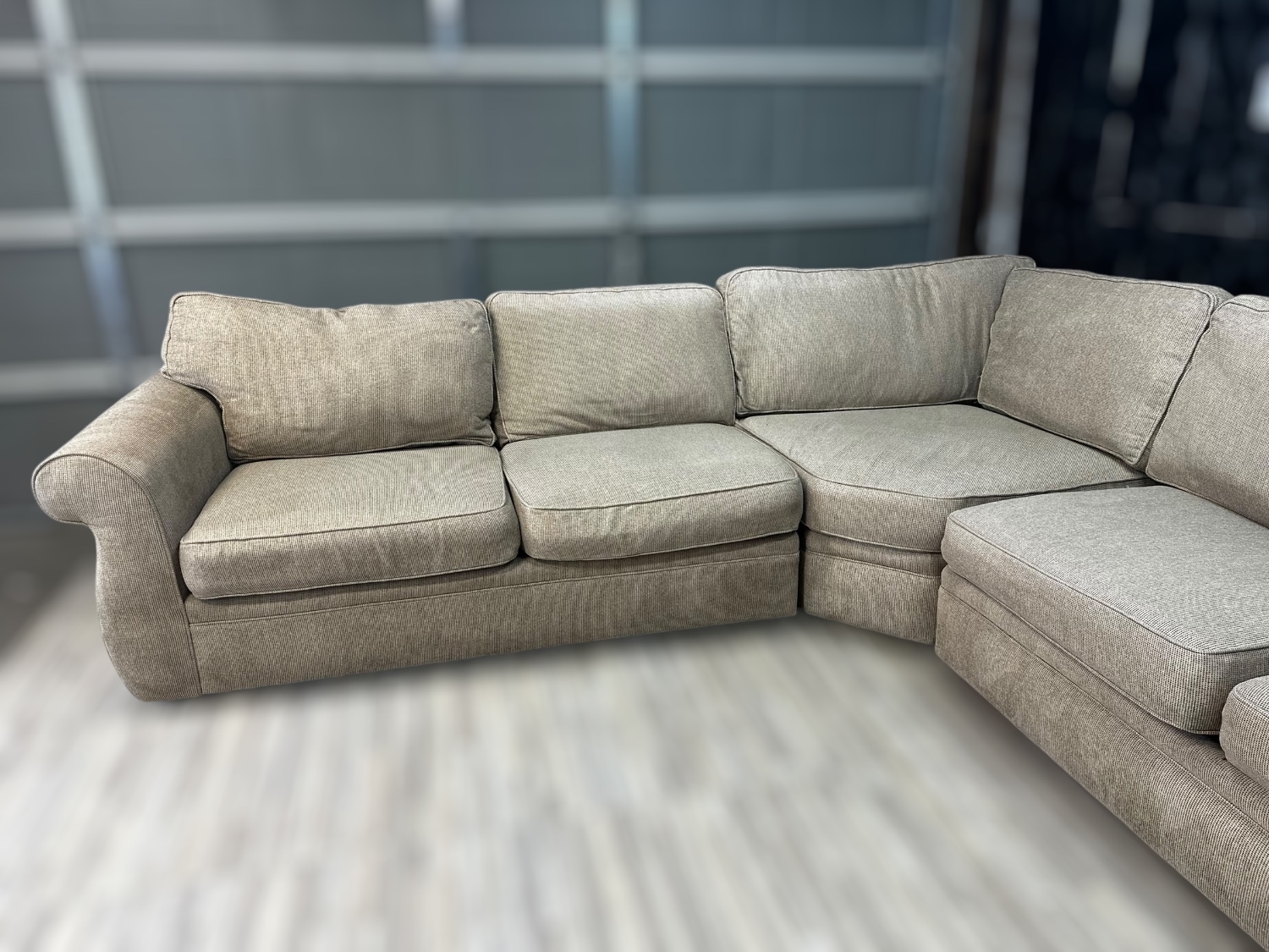 Free Delivery- Broyhill beige U shaped sectional couch image | Ivy Store