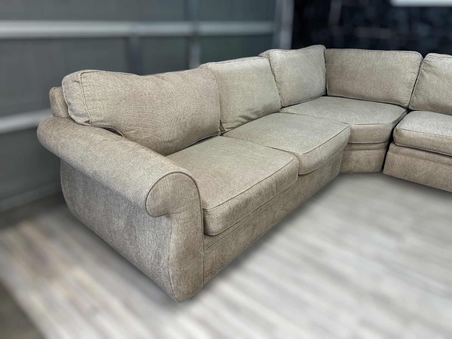 Free Delivery- Broyhill beige U shaped sectional couch image | Ivy Store