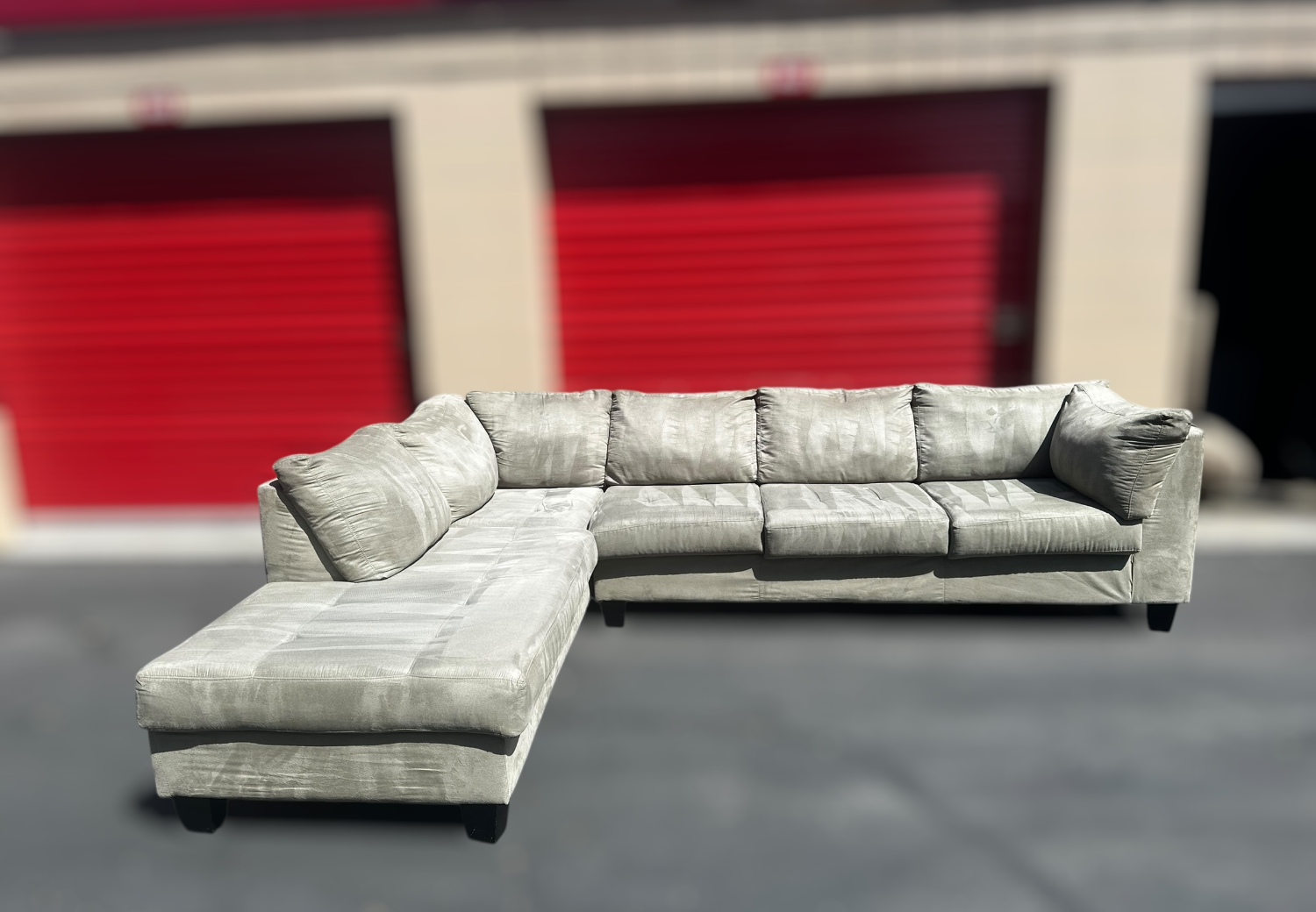 Free Delivery- Green 2 pc sectional couch Image #2 | Ivy Store