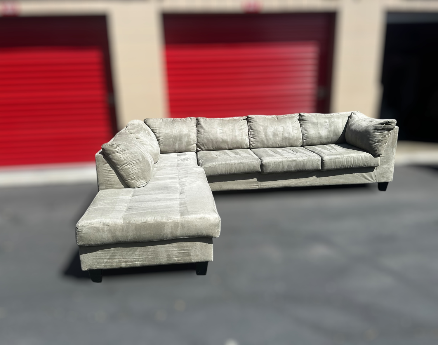 Free Delivery- Green 2 pc sectional couch Image #1 | Ivy Store