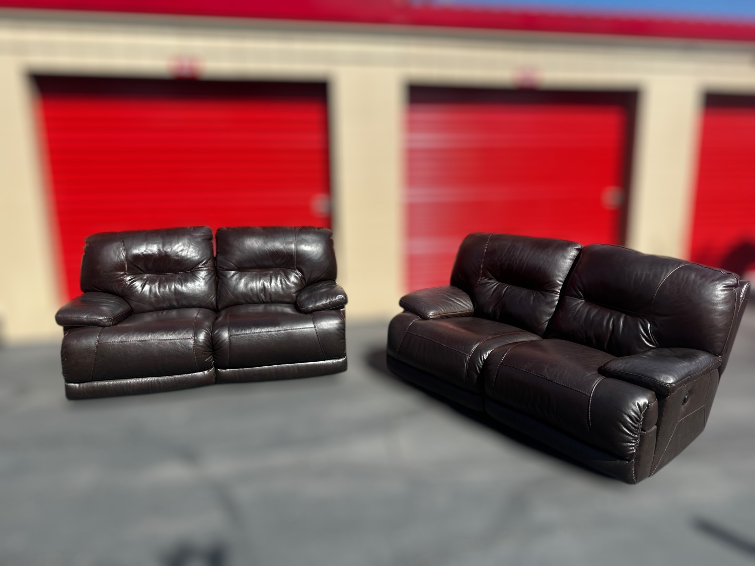 Free Delivery- Matching dark brown recliner loveseats couches Image #1 | Ivy Store