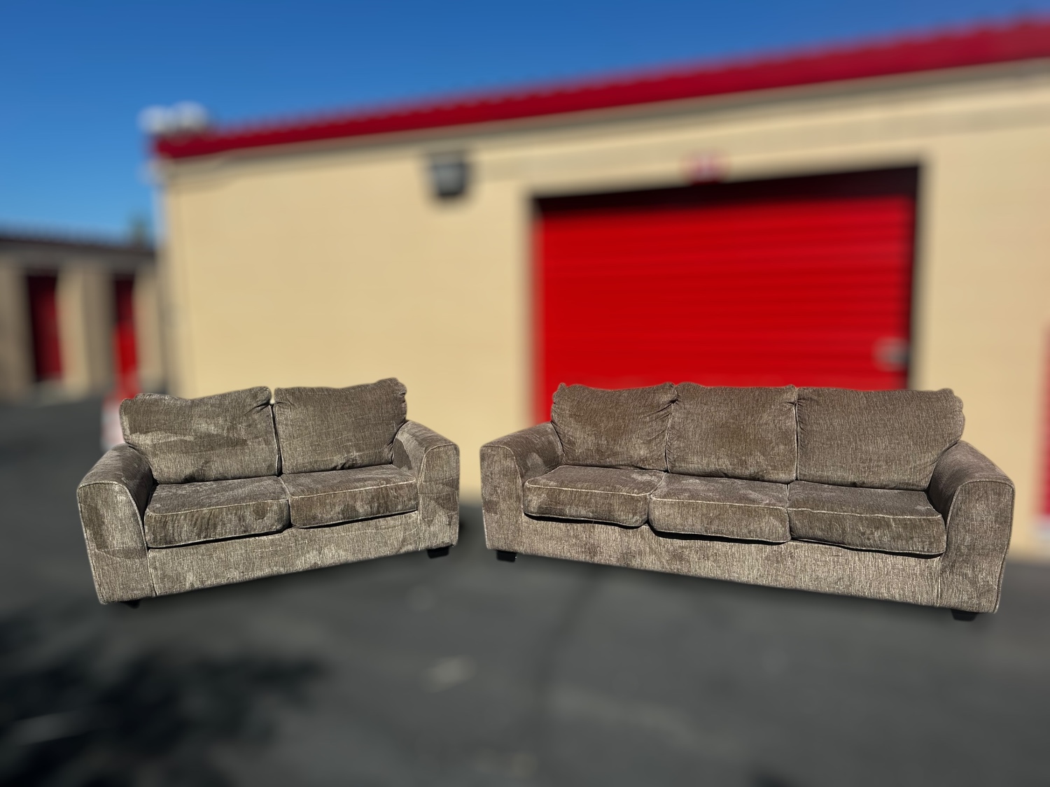 Free Delivery- Ashley green couch/sofa + loveseat set image | Ivy Store