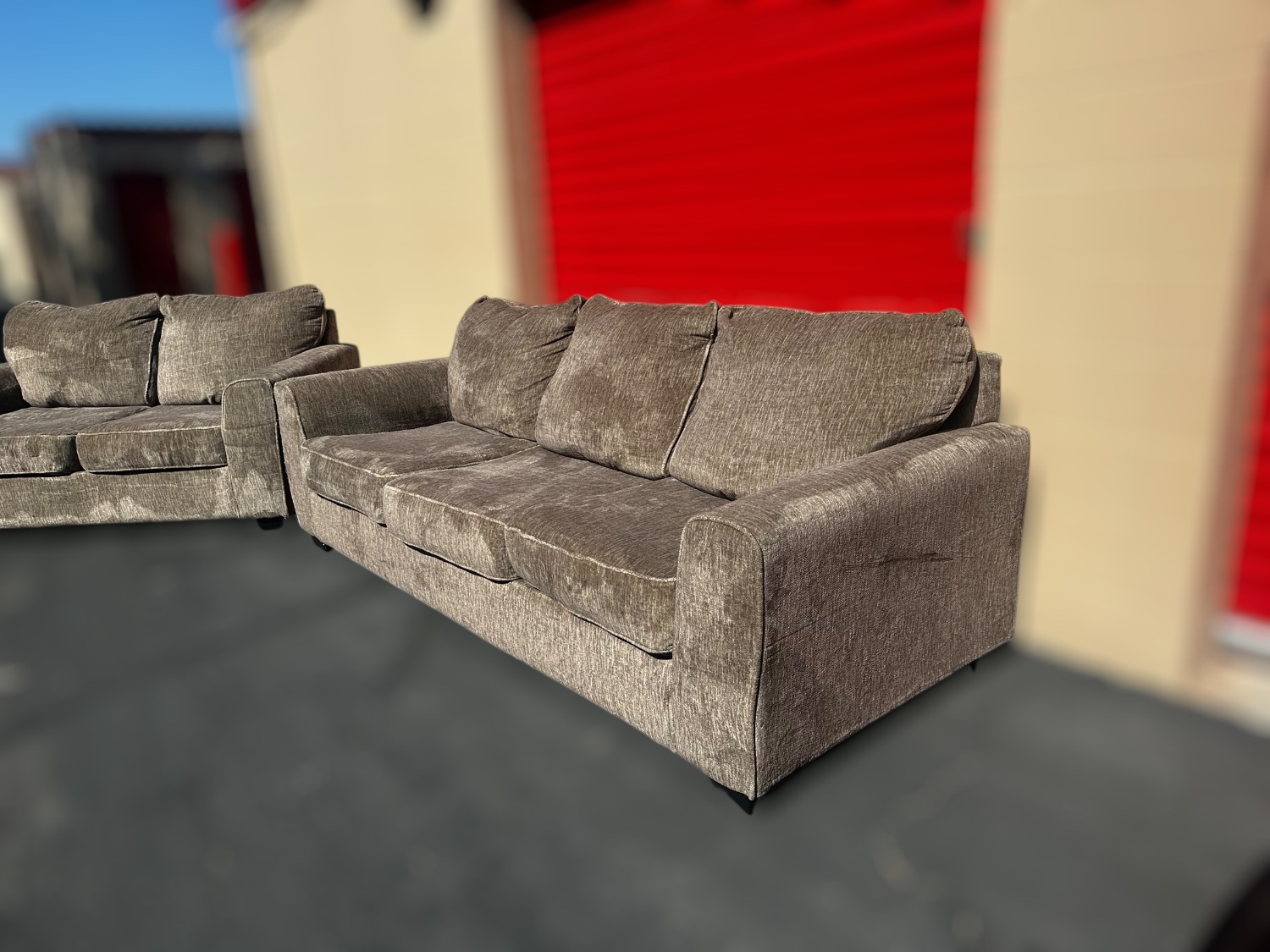 Free Delivery- Ashley green couch/sofa + loveseat set image | Ivy Store