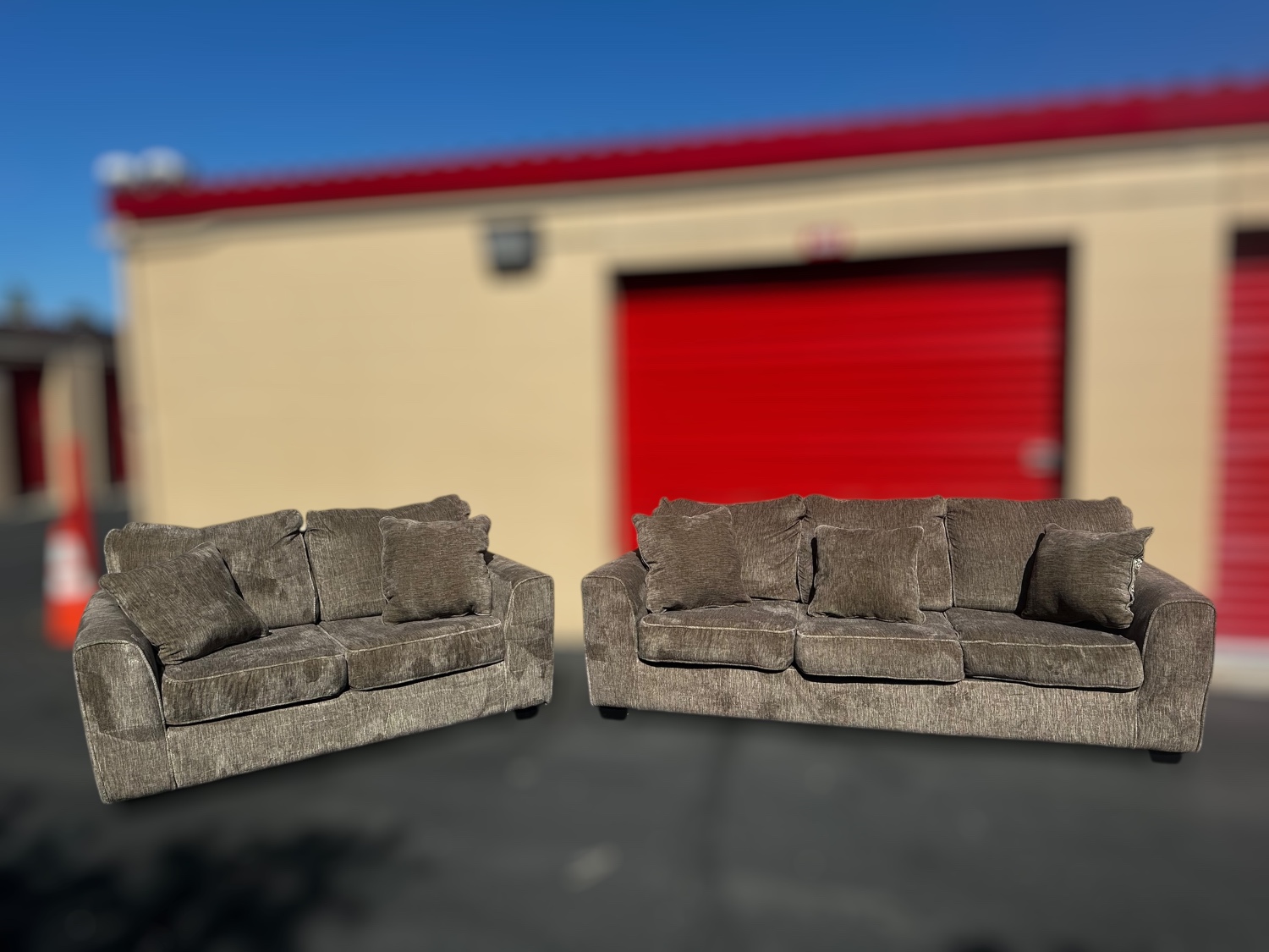 Free Delivery- Ashley green couch/sofa + loveseat set image | Ivy Store