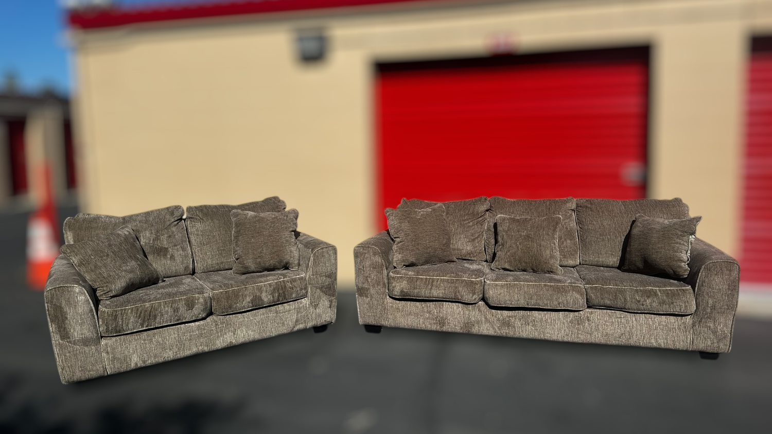 Free Delivery Ashley Green couch/sofa + loveseat set image | Ivy Store