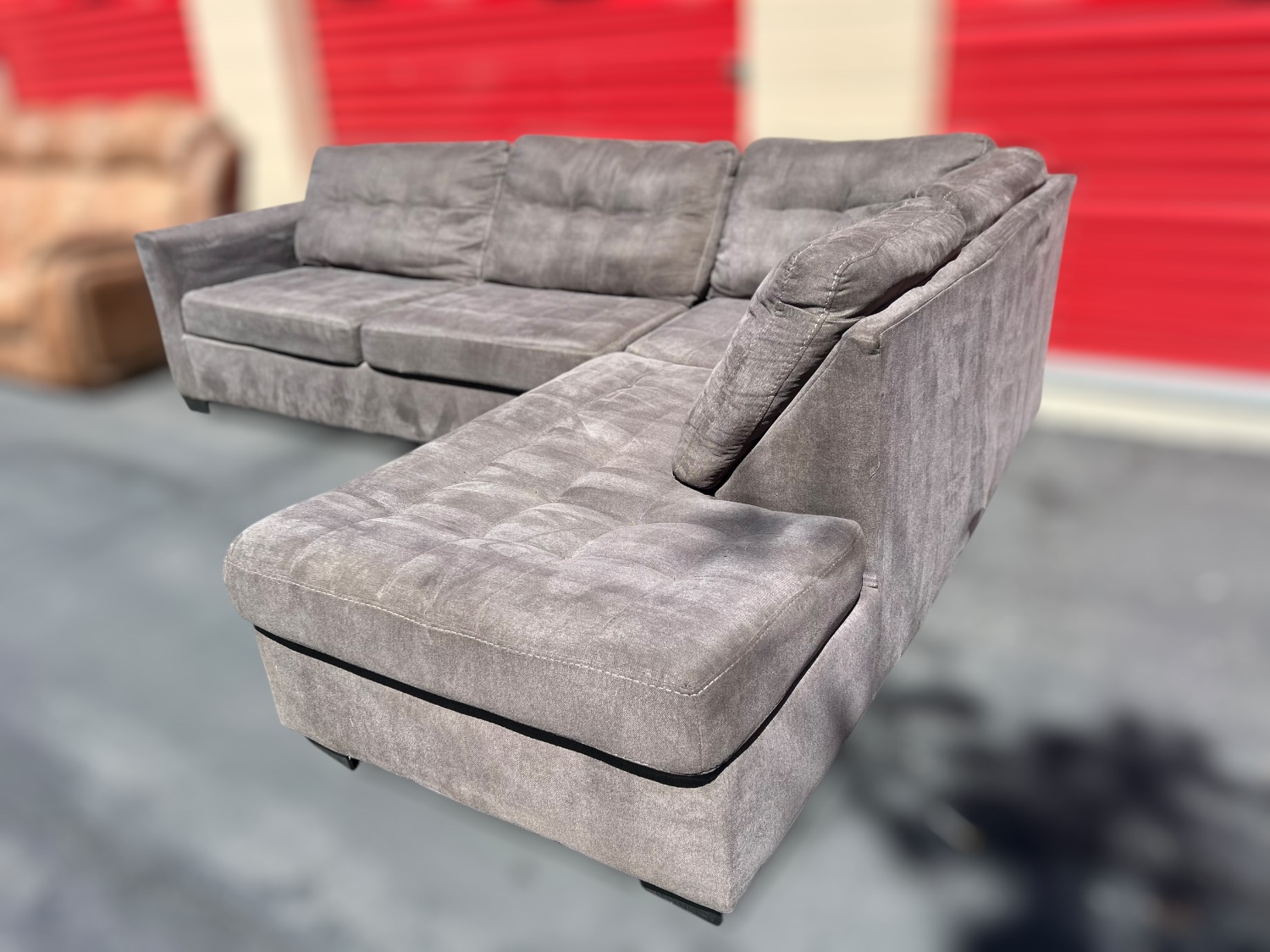 Free Delivery- Ashley gray sectional couch sofa  2pc image | Ivy Store