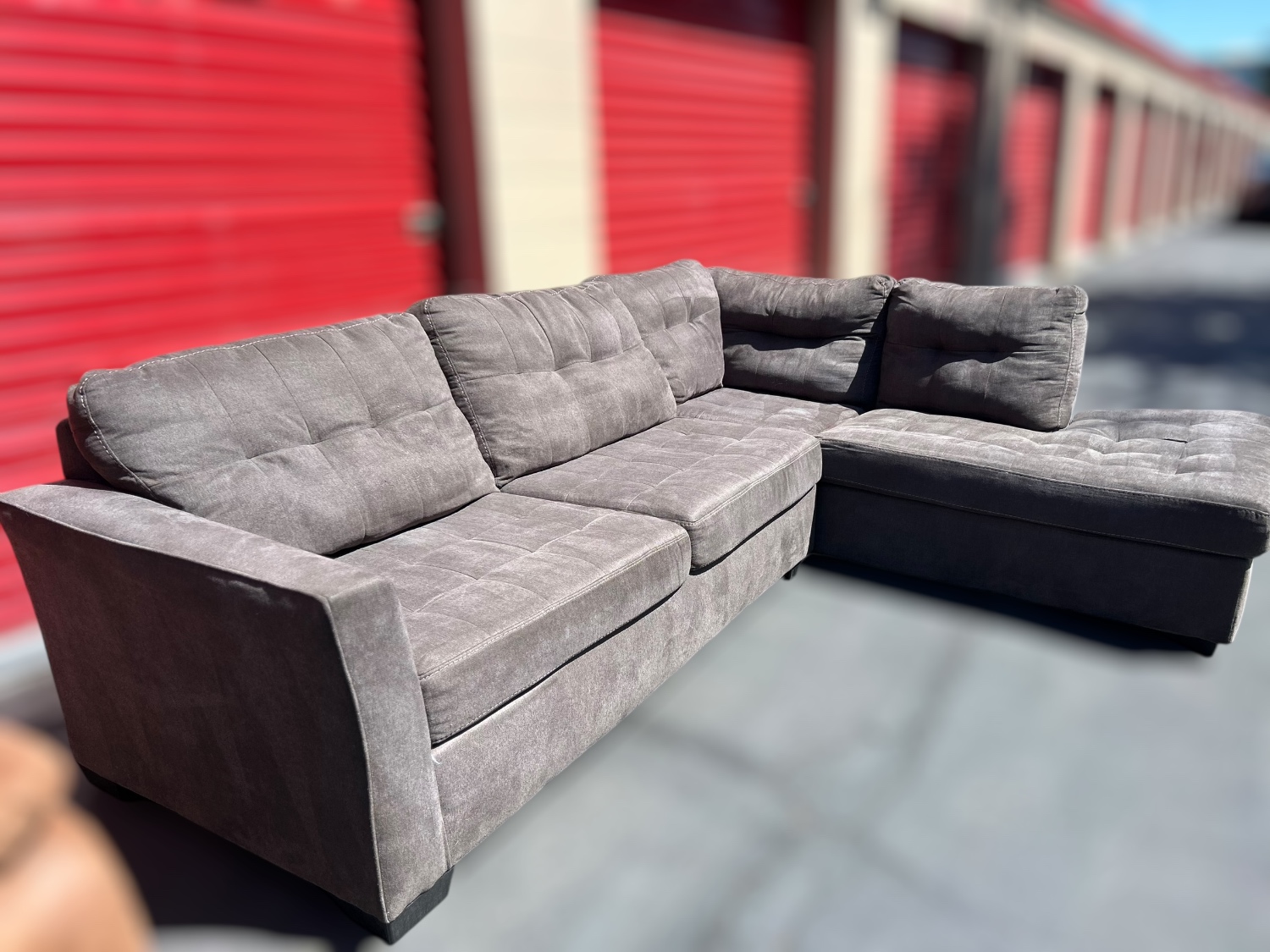 Free Delivery- Ashley gray sectional couch sofa  2pc image | Ivy Store
