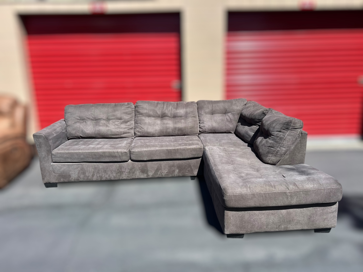 Free Delivery- Ashley gray sectional couch sofa  2pc image | Ivy Store