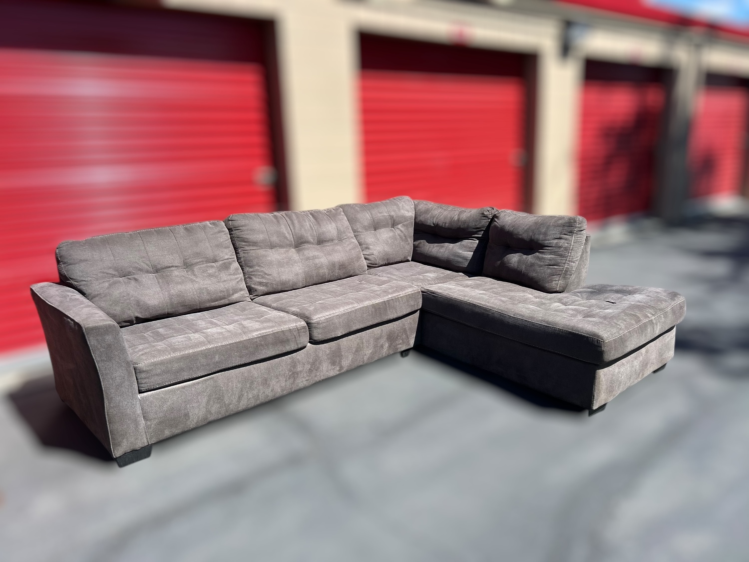 Free Delivery- Ashley gray sectional couch sofa  2pc image | Ivy Store