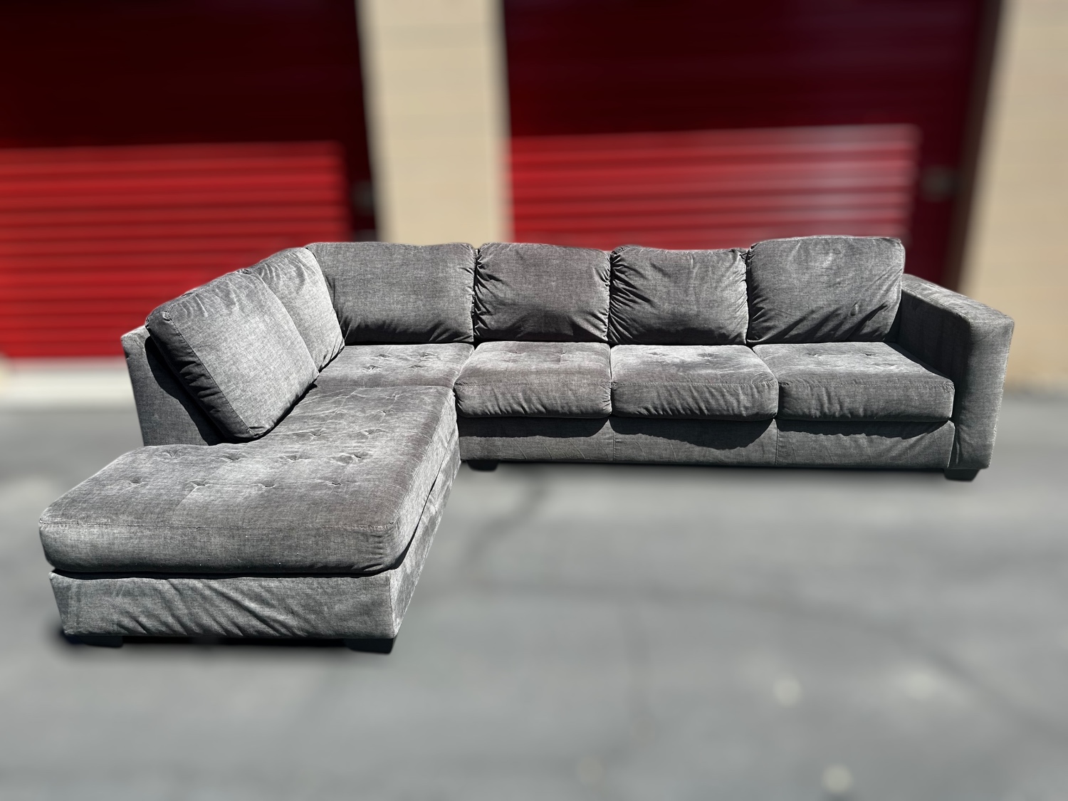 Free Delivery-Ashley gray 2pc sectional couch sofa Image #1 | Ivy Store