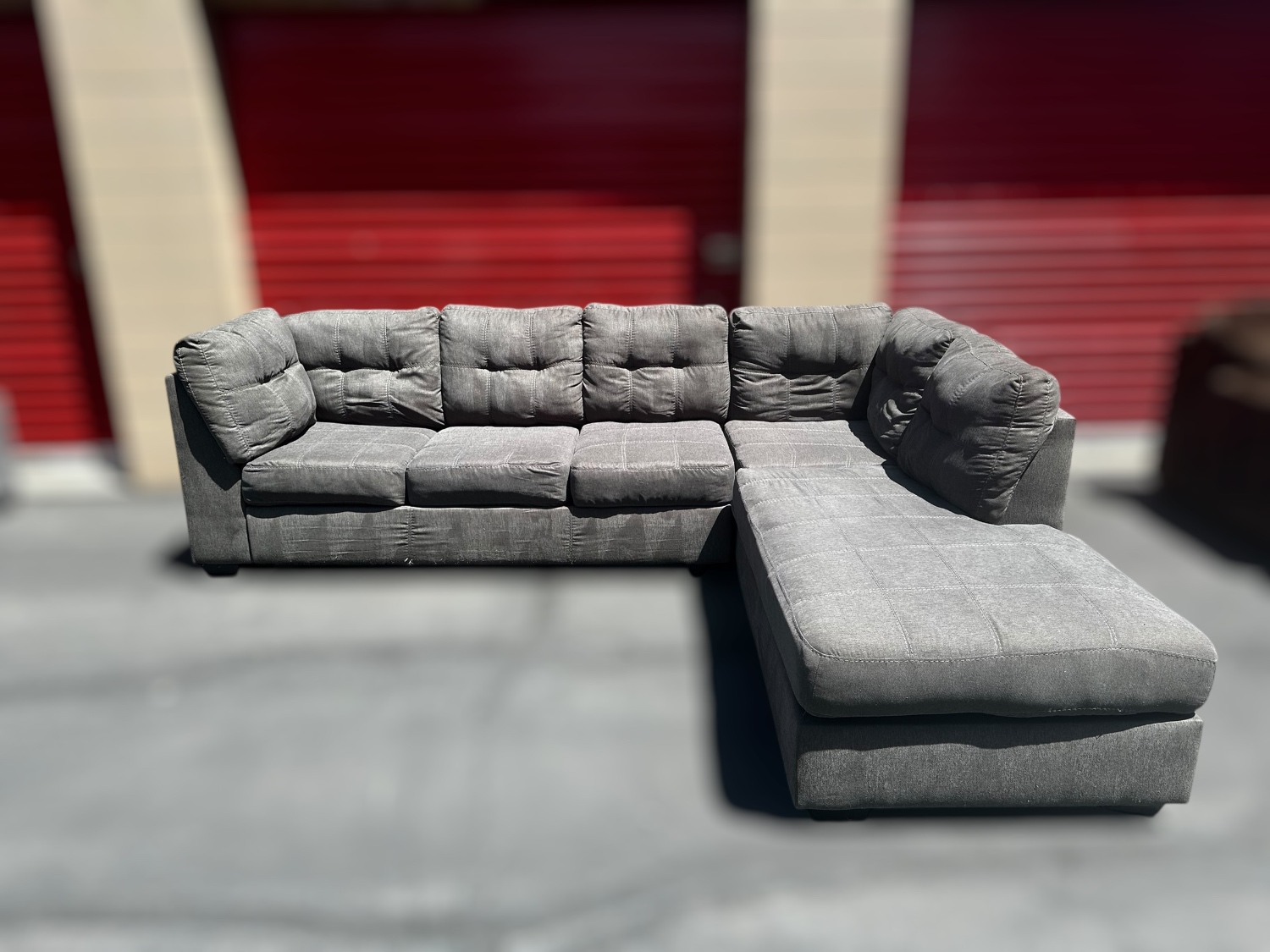 Free Delivery-Ashley gray 2pc sectional couch sofa Image #1 | Ivy Store