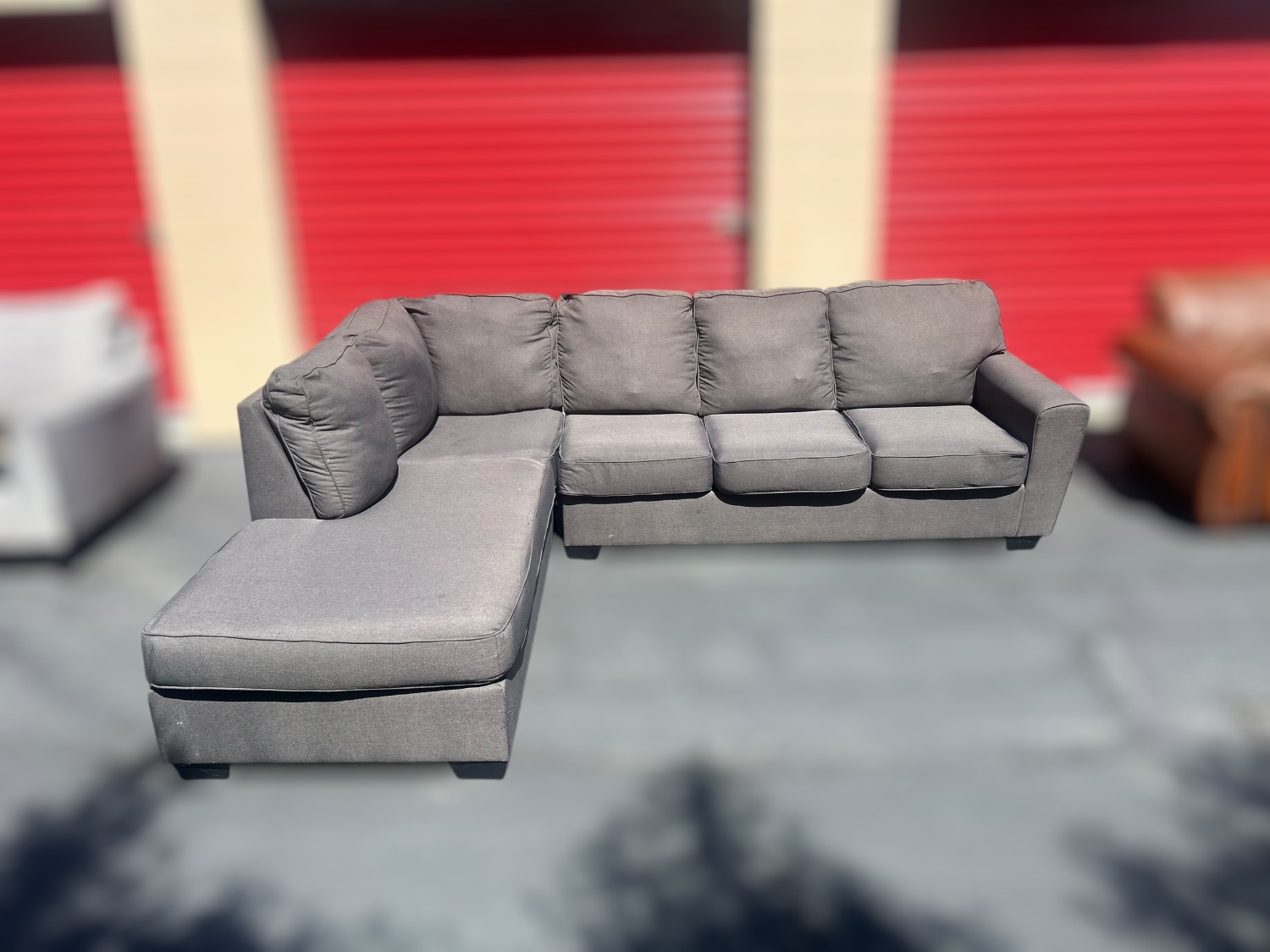 Free Delivery- Ashley gray 2 pc sectional couch / sofa image | Ivy Store