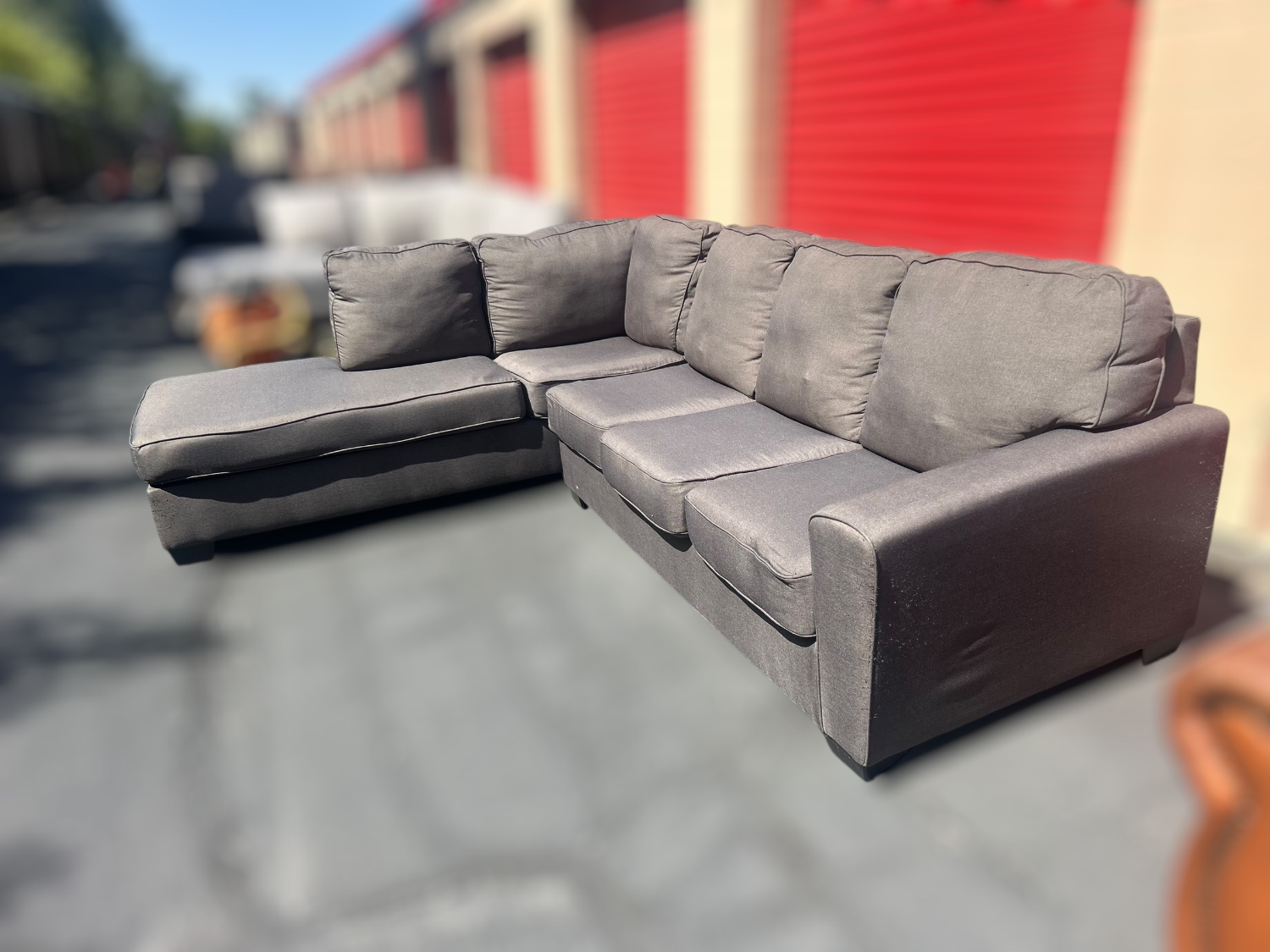 Free Delivery- Ashley gray 2 pc sectional couch / sofa image | Ivy Store