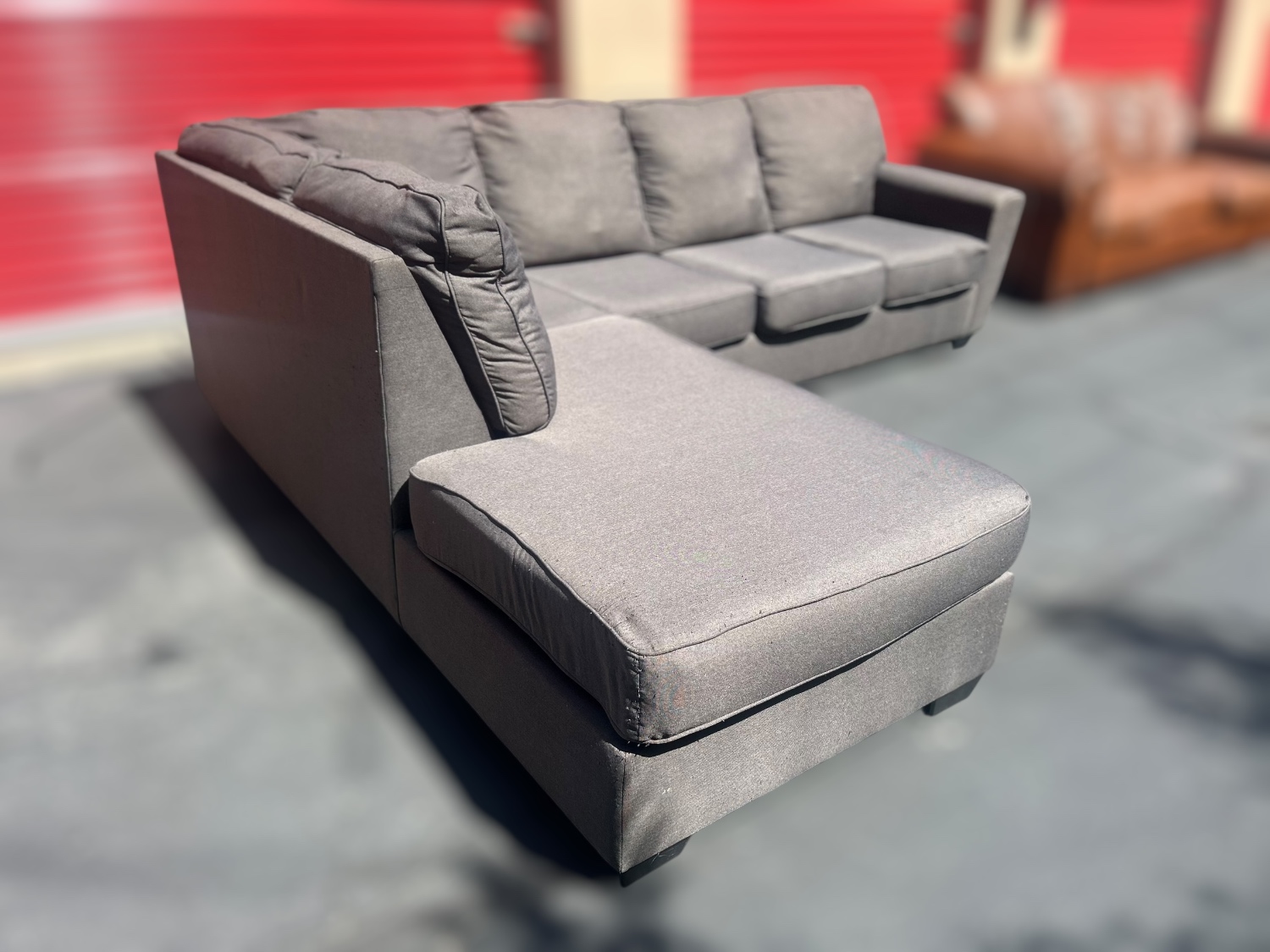 Free Delivery- Ashley gray 2 pc sectional couch / sofa image | Ivy Store