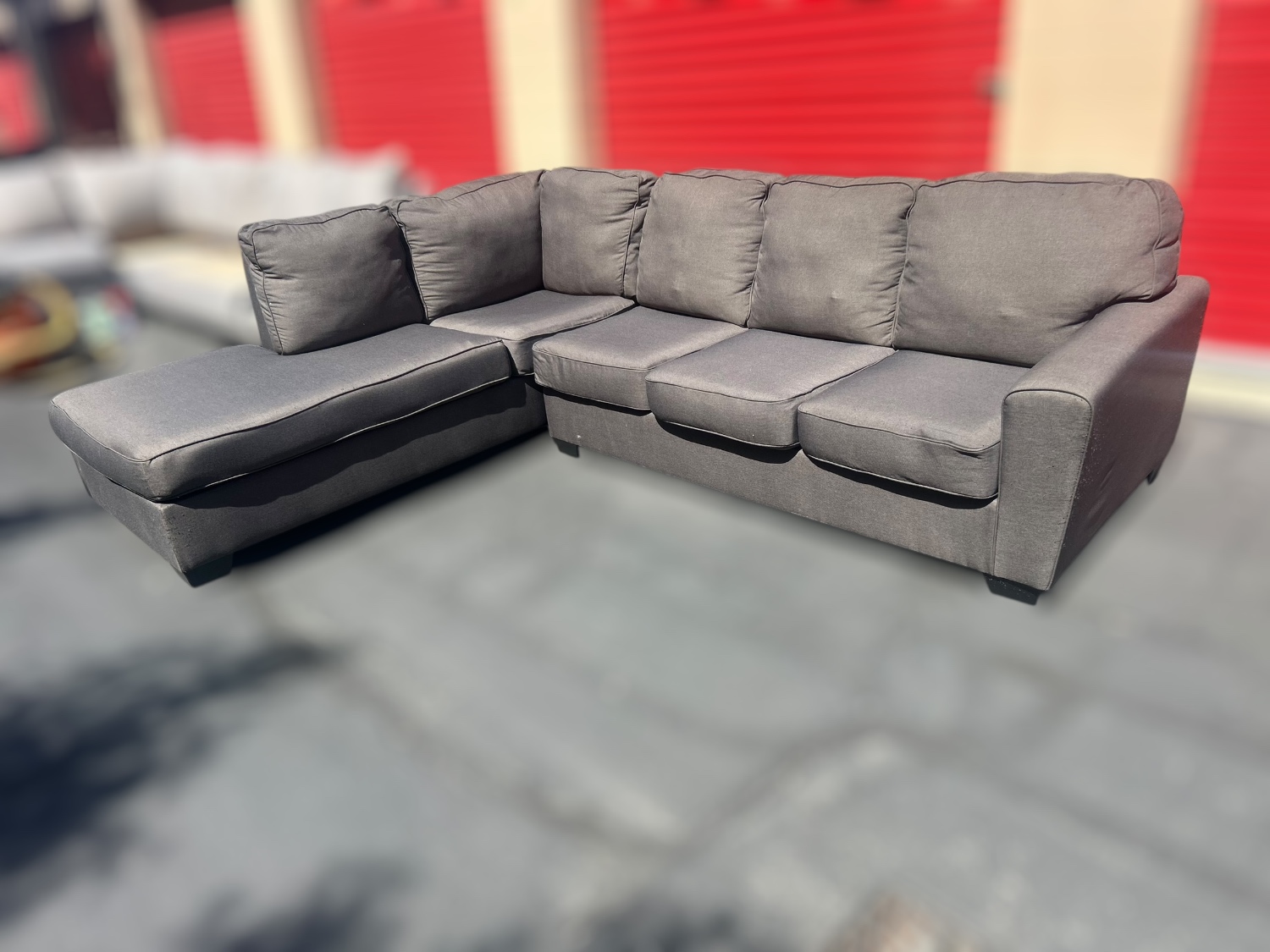 Free Delivery- Ashley gray 2 pc sectional couch / sofa image | Ivy Store