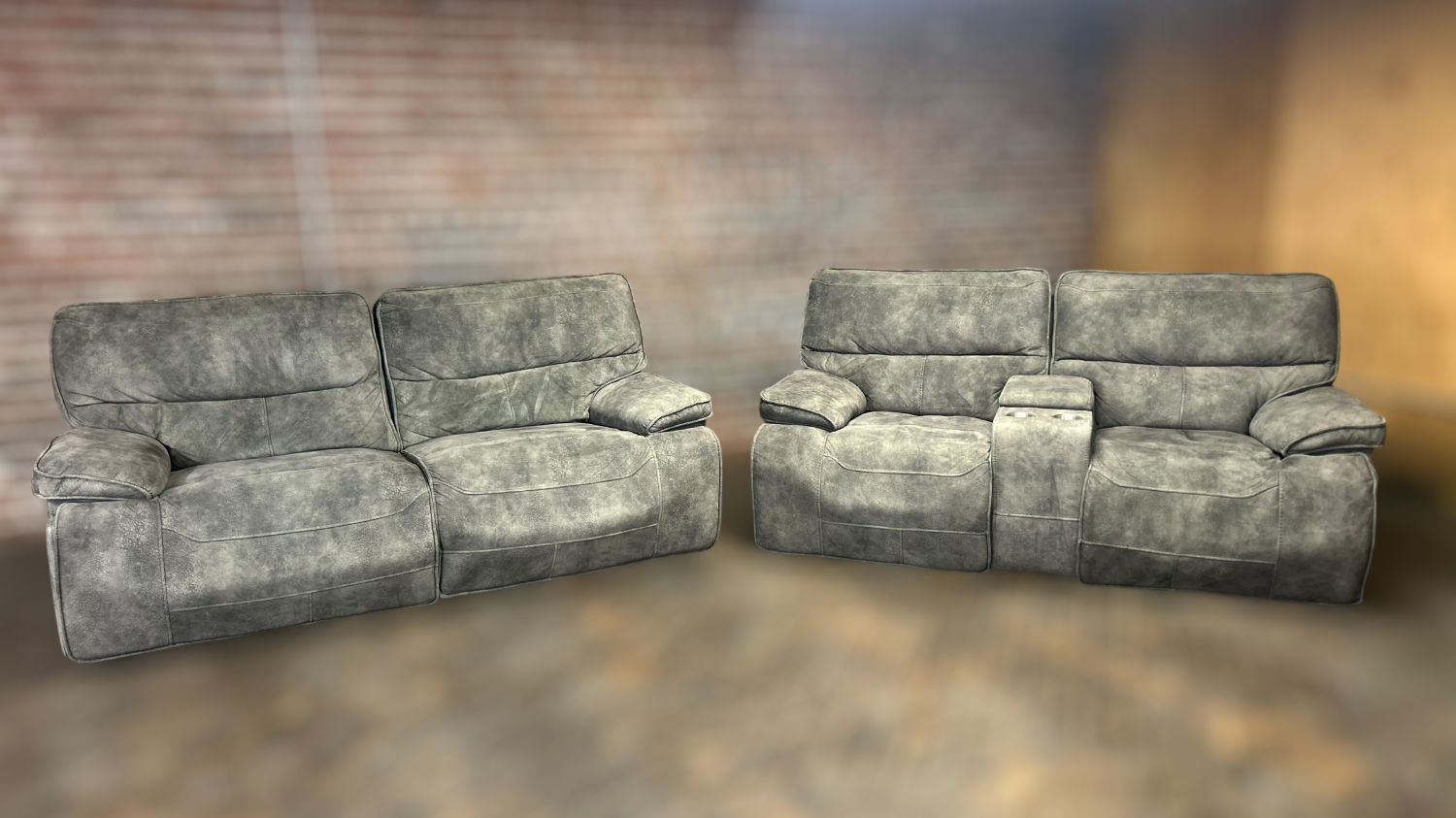 Free Delivery gray recliner, couch/sofa and loveseat Image #1 | Ivy Store