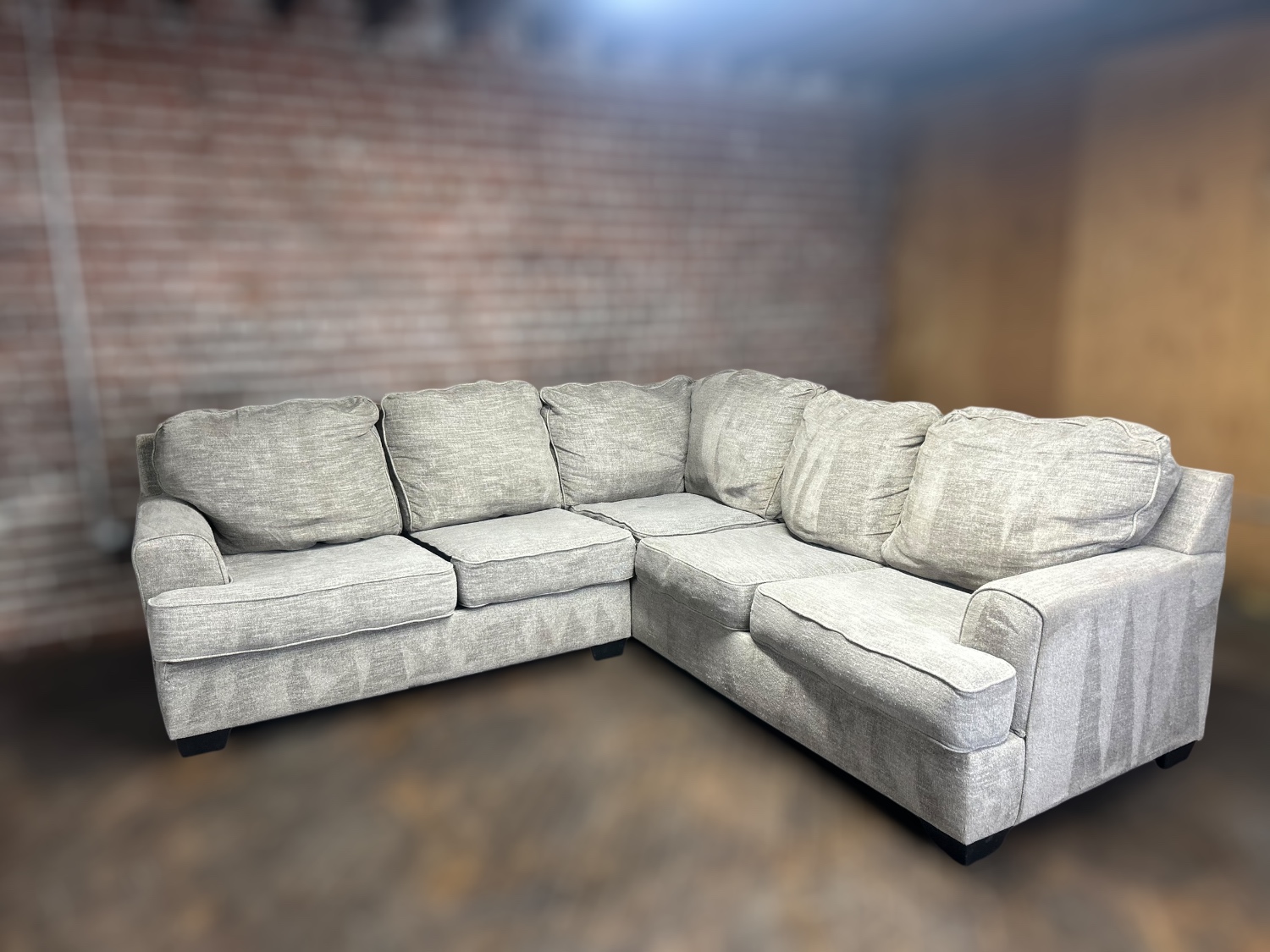 Delivery available- Ashley gray 2pc L shape sectional sofa couch Image #2 | Ivy Store