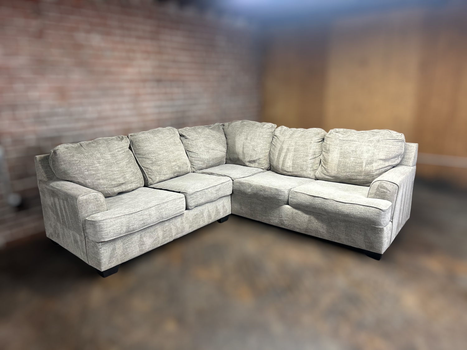Delivery available- Ashley gray 2pc L shape sectional sofa couch Image #1 | Ivy Store
