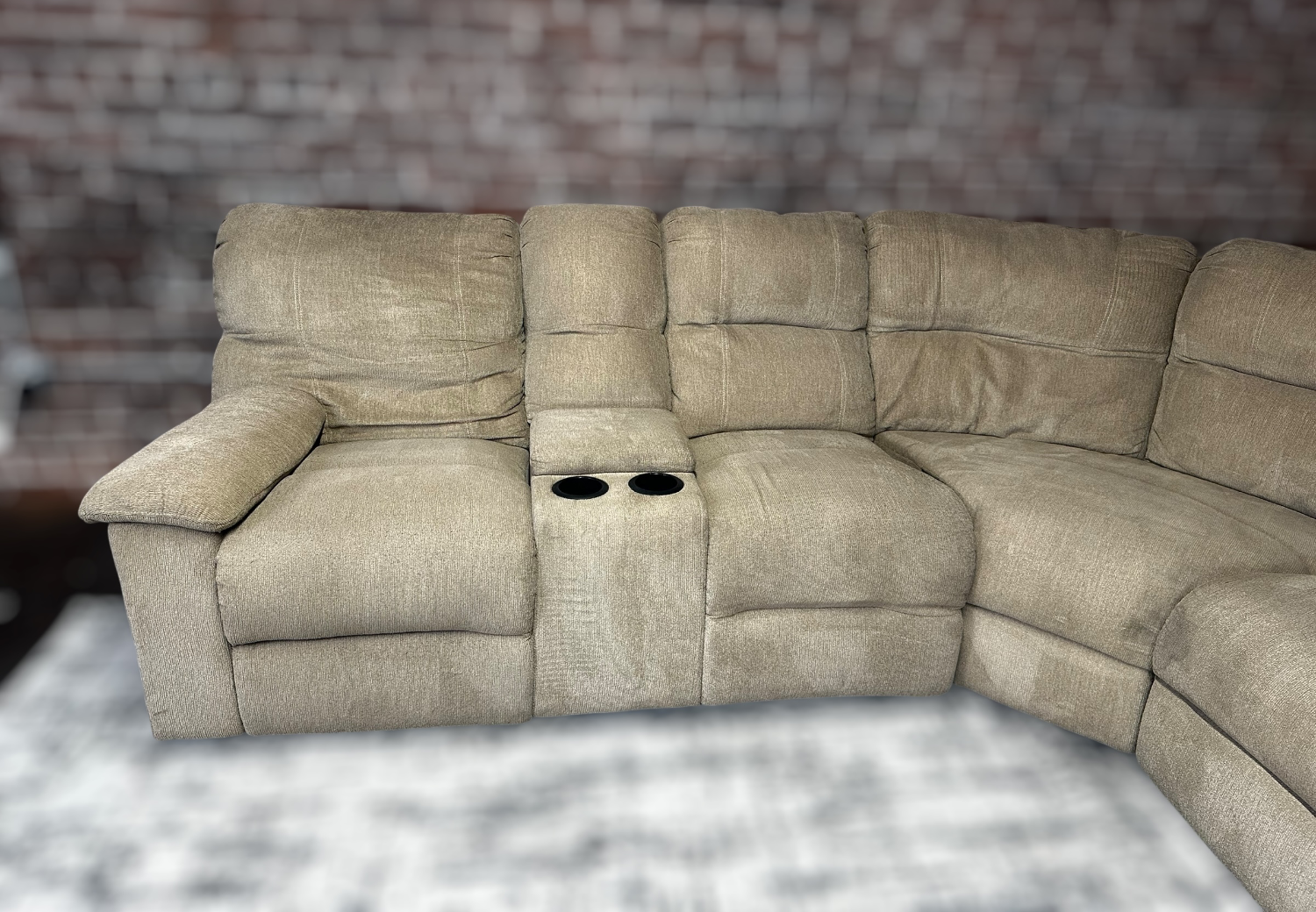 Free Delivery brown 3pc recliner l shape sectional sofa couch image | Ivy Store