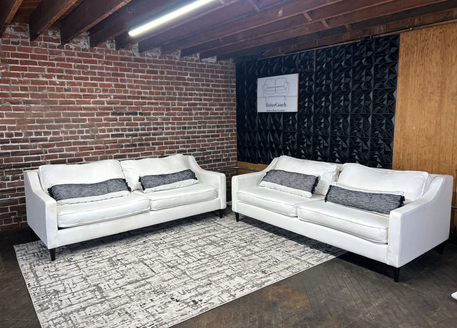 Free Delivery White West Elm sofa couch set Image #1 | Ivy Store
