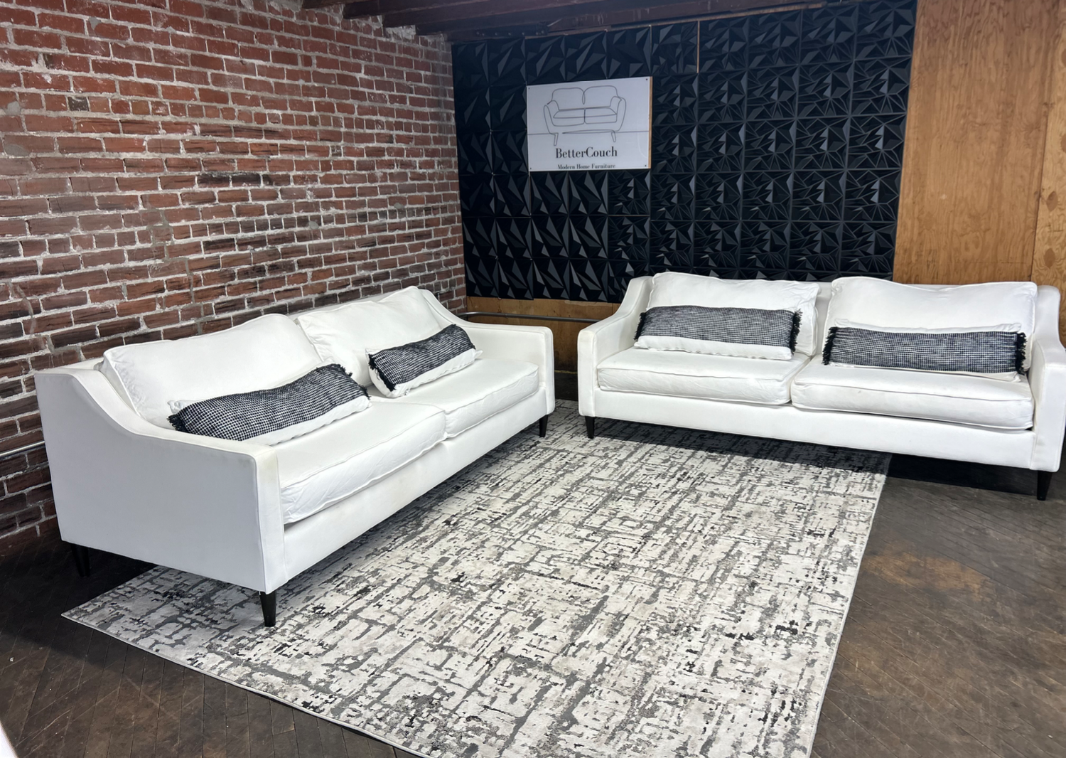 Free Delivery White West Elm sofa couch set Image #2 | Ivy Store
