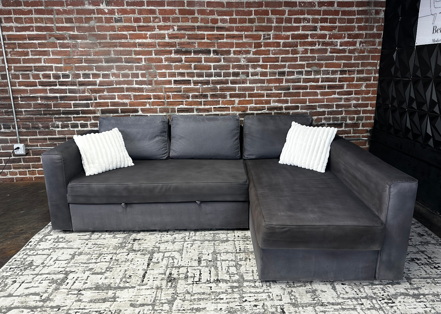 Delivery Available IKEA sectional sofa couch pull out bed storage area Image #1 | Ivy Store