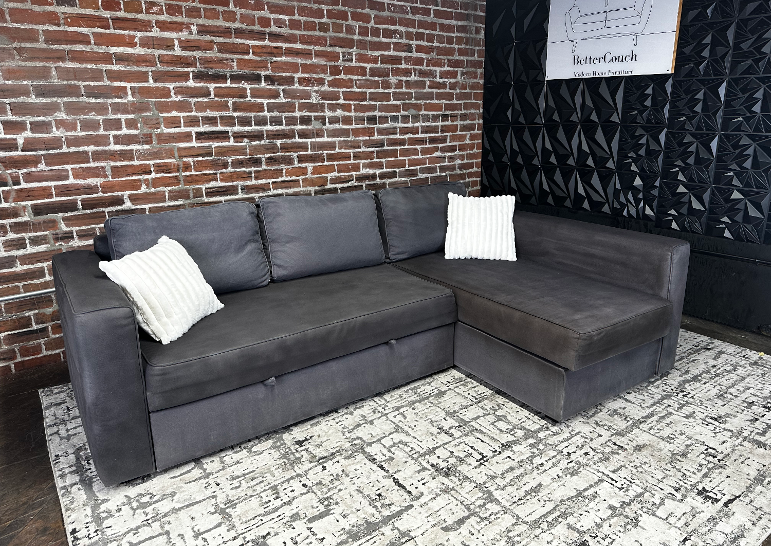 Delivery Available IKEA sectional sofa couch pull out bed storage area Image #2 | Ivy Store