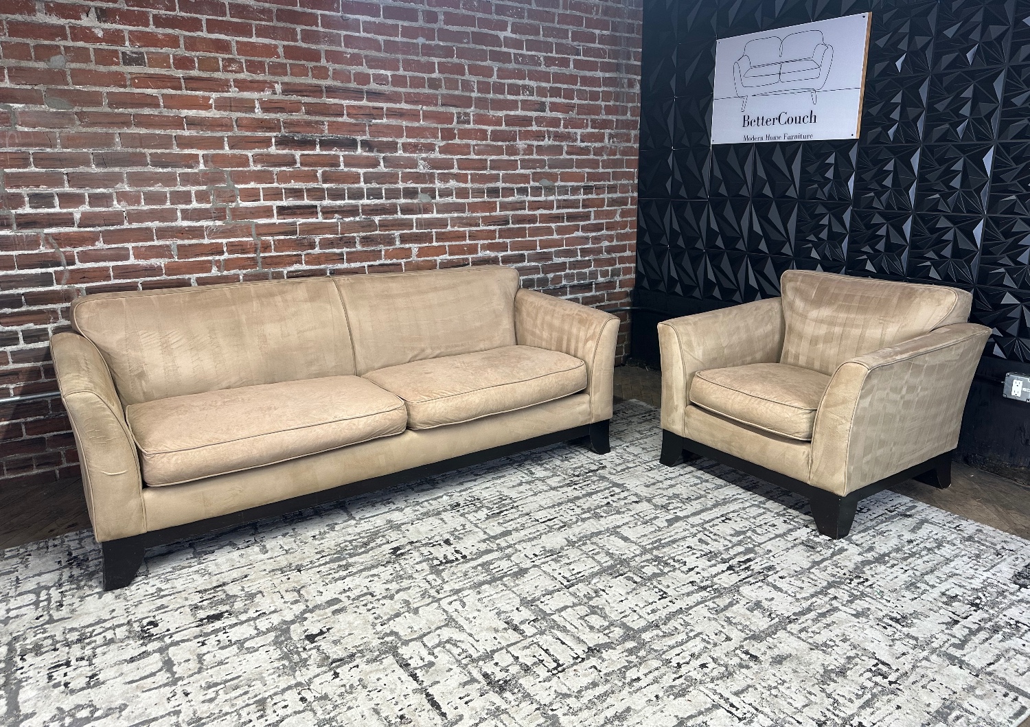 Delivery Available Pottery Barn brown sofa/couch + chair Image #2 | Ivy Store