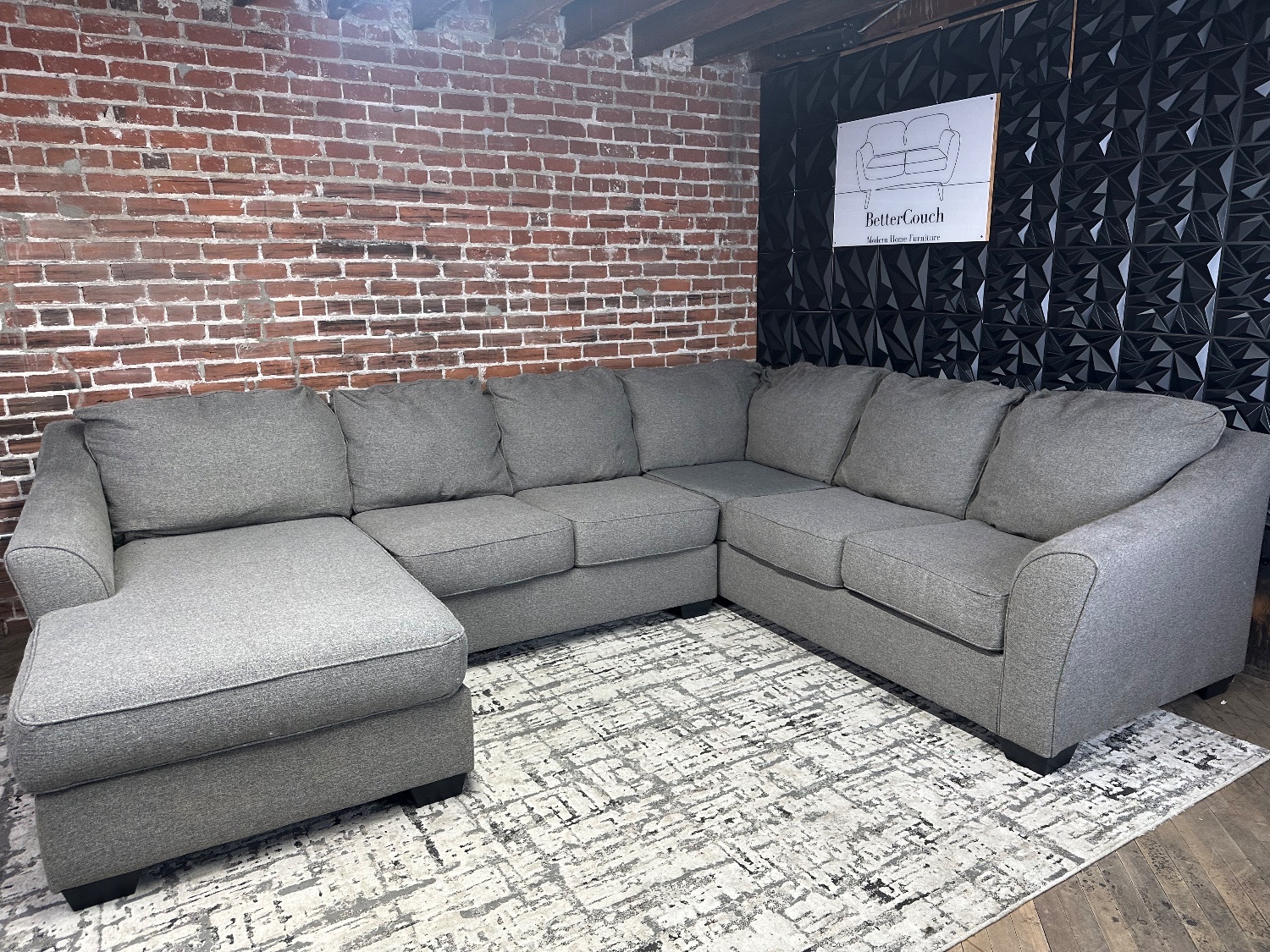 Free Delivery- Ashley gray U shape sectional sofa couch Image #2 | Ivy Store