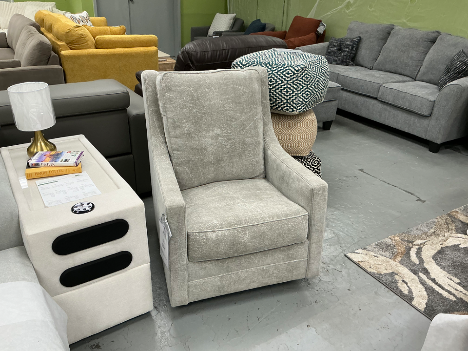 Kambria Swivel Glider Accent Chair  | 🚛 WHITE GLOVE DELIVERY Image #2 | Ivy Store