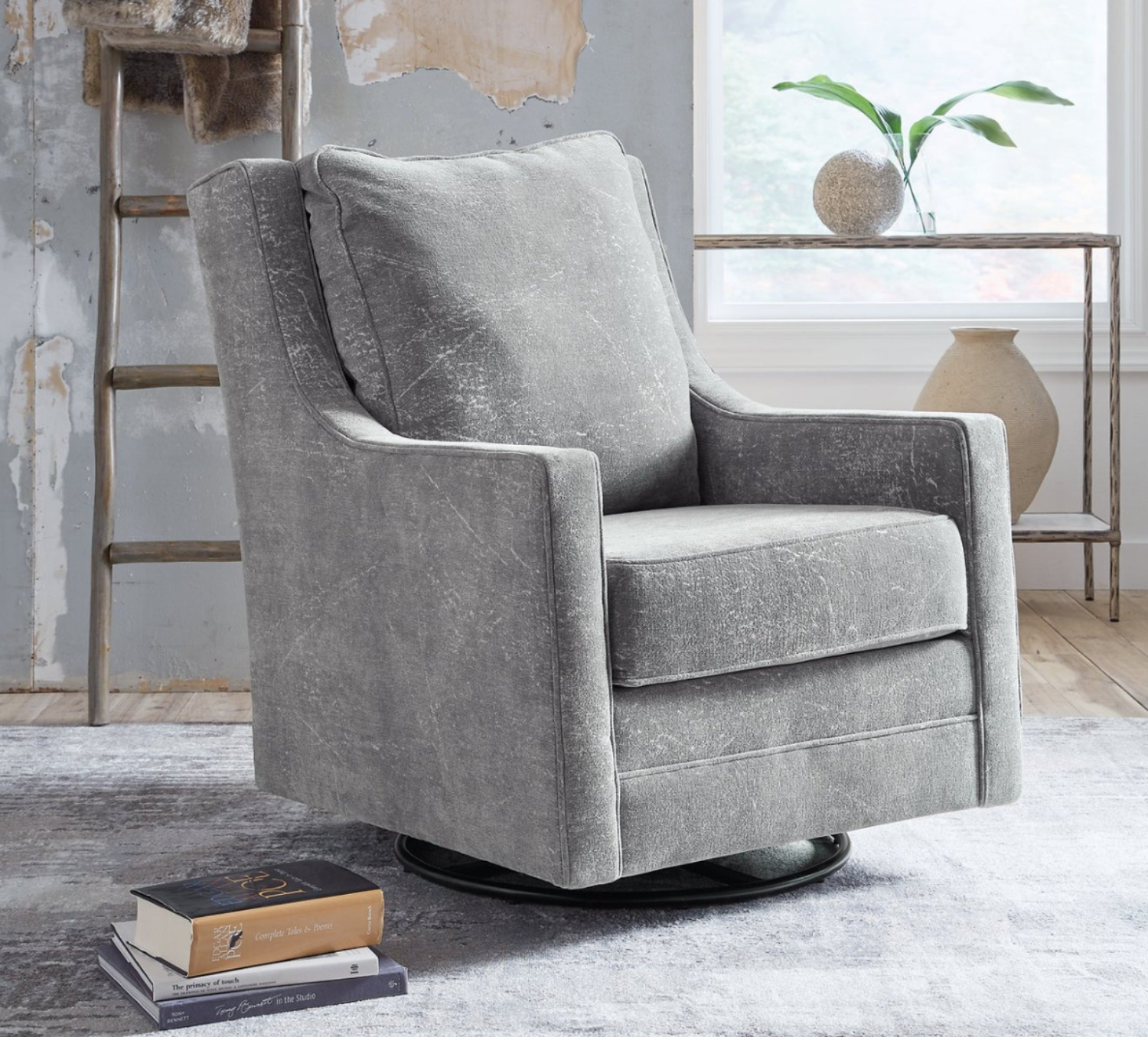Kambria Swivel Glider Accent Chair  | 🚛 WHITE GLOVE DELIVERY Image #1 | Ivy Store