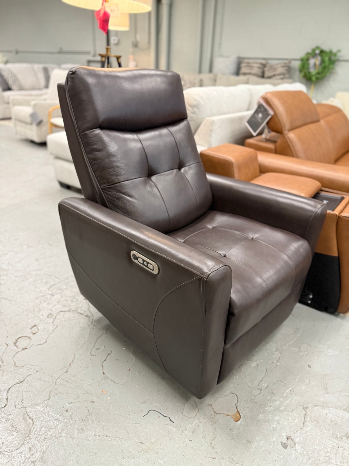 Genuine Leather Recliner (NEW) | 🚛 WHITE GLOVE DELIVERY image | Ivy Store