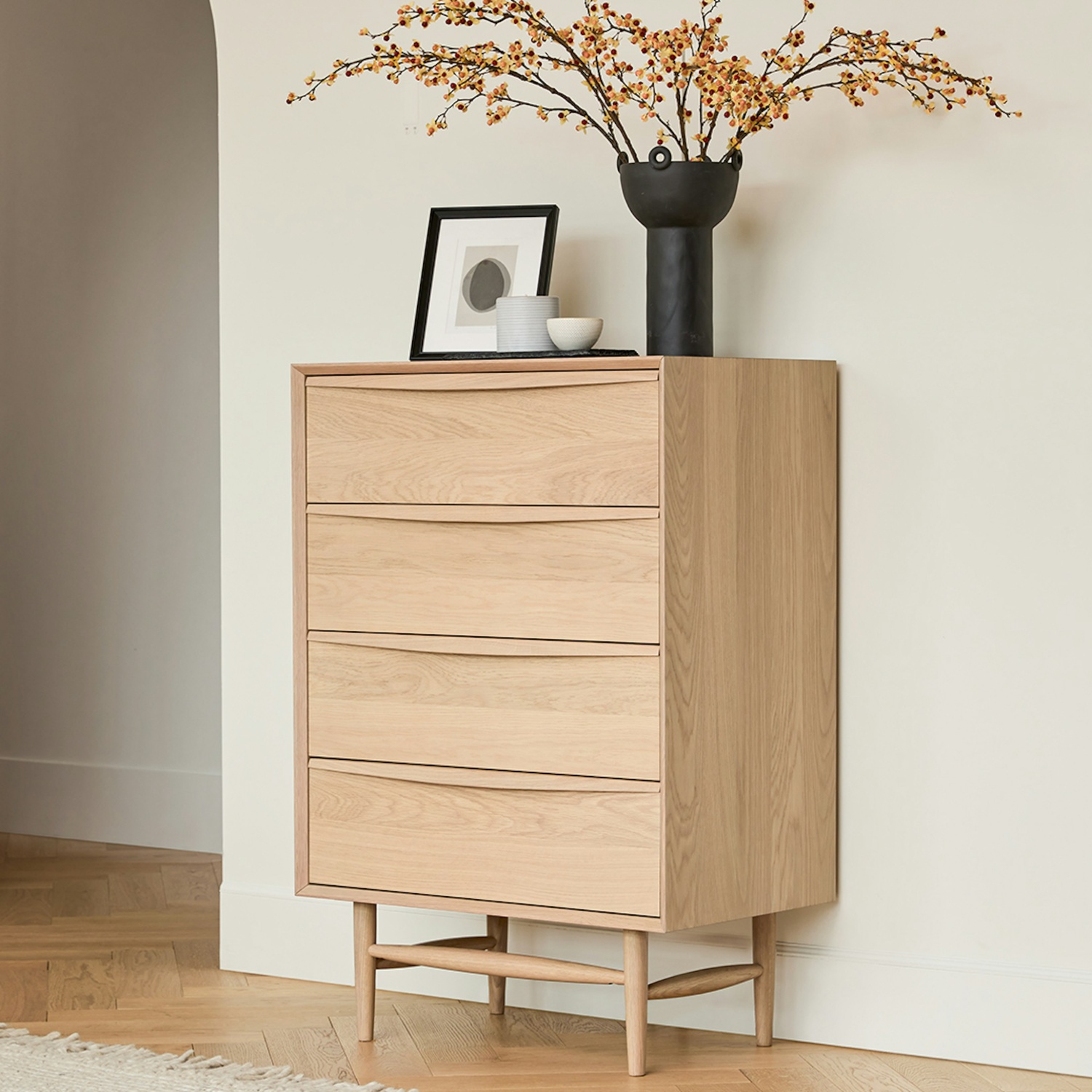ARTICLE - Lenia 4-Drawer Chest | 🚛 WHITE GLOVE DELIVERY Image #1 | Ivy Store