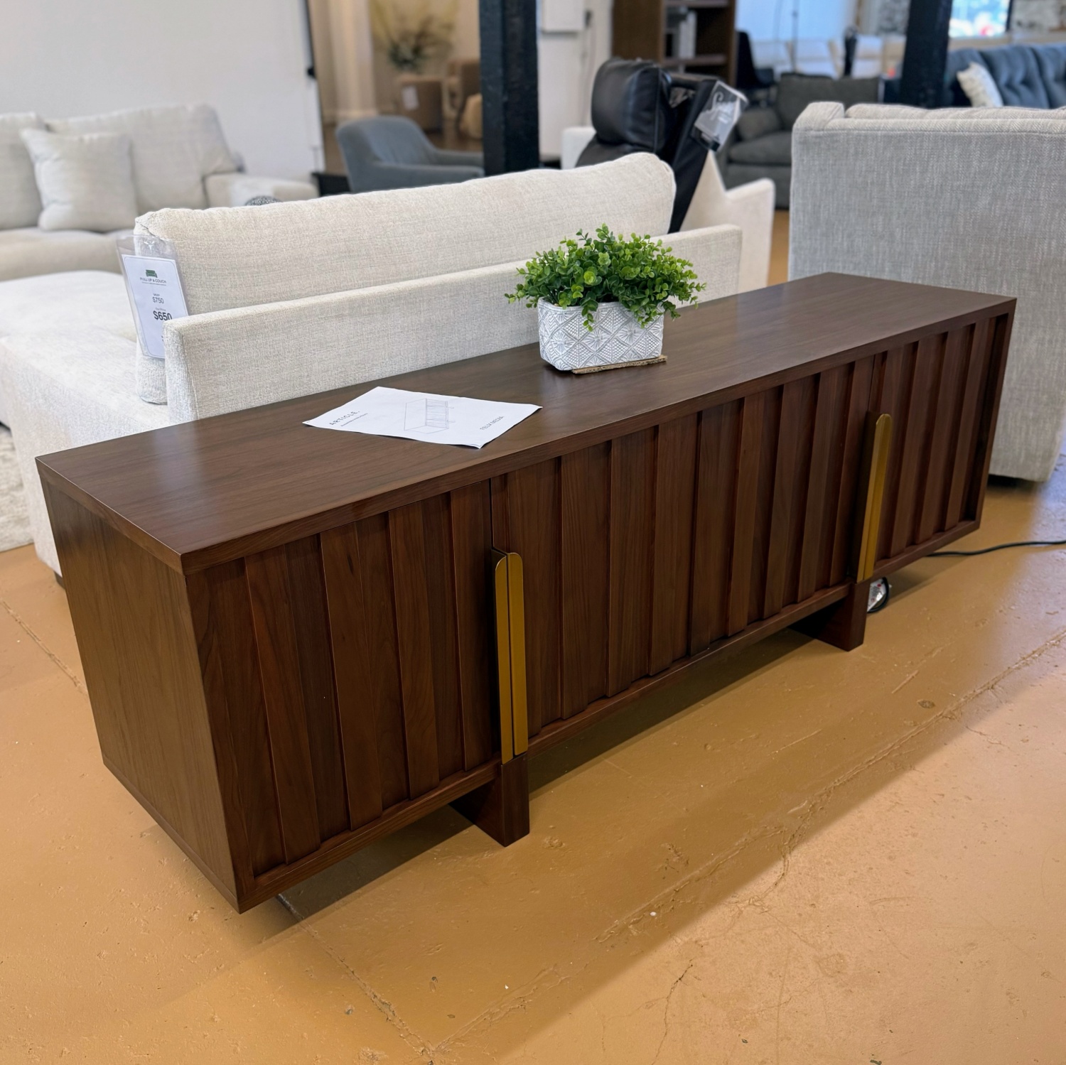 ARTICLE -Felix 72" Media Unit (Walnut) | 🚛 WHITE GLOVE DELIVERY Image #1 | Ivy Store