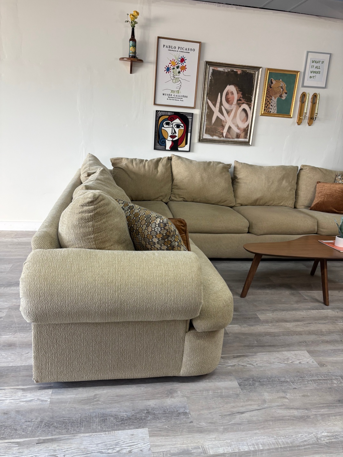 Large Tan Sectional - Free Delivery Throughout Omaha Image #2 | Ivy Store