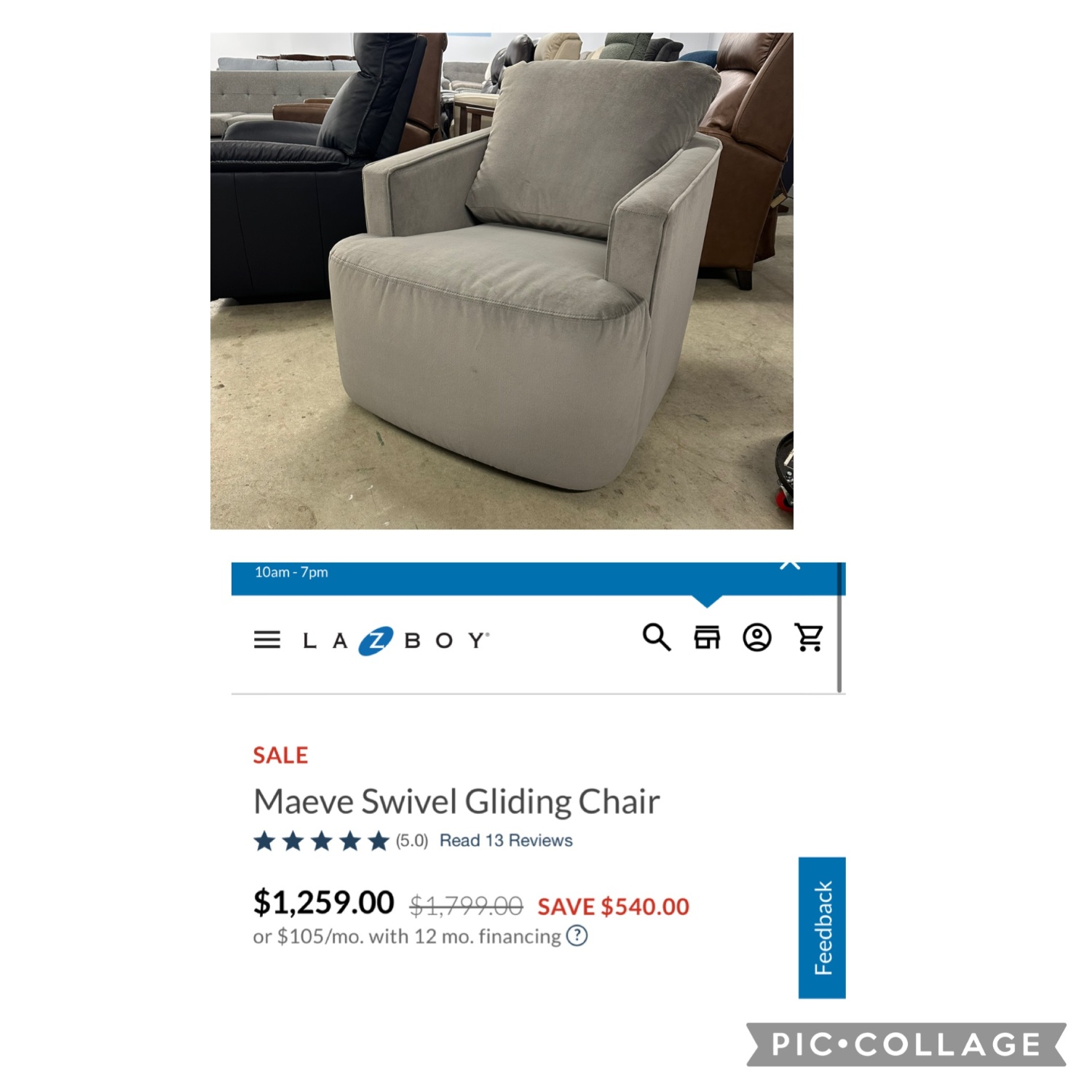 La-Z-Boy Maeve Swivel Gliding Chair - Delivery and Financing Available! Image #2 | Ivy Store