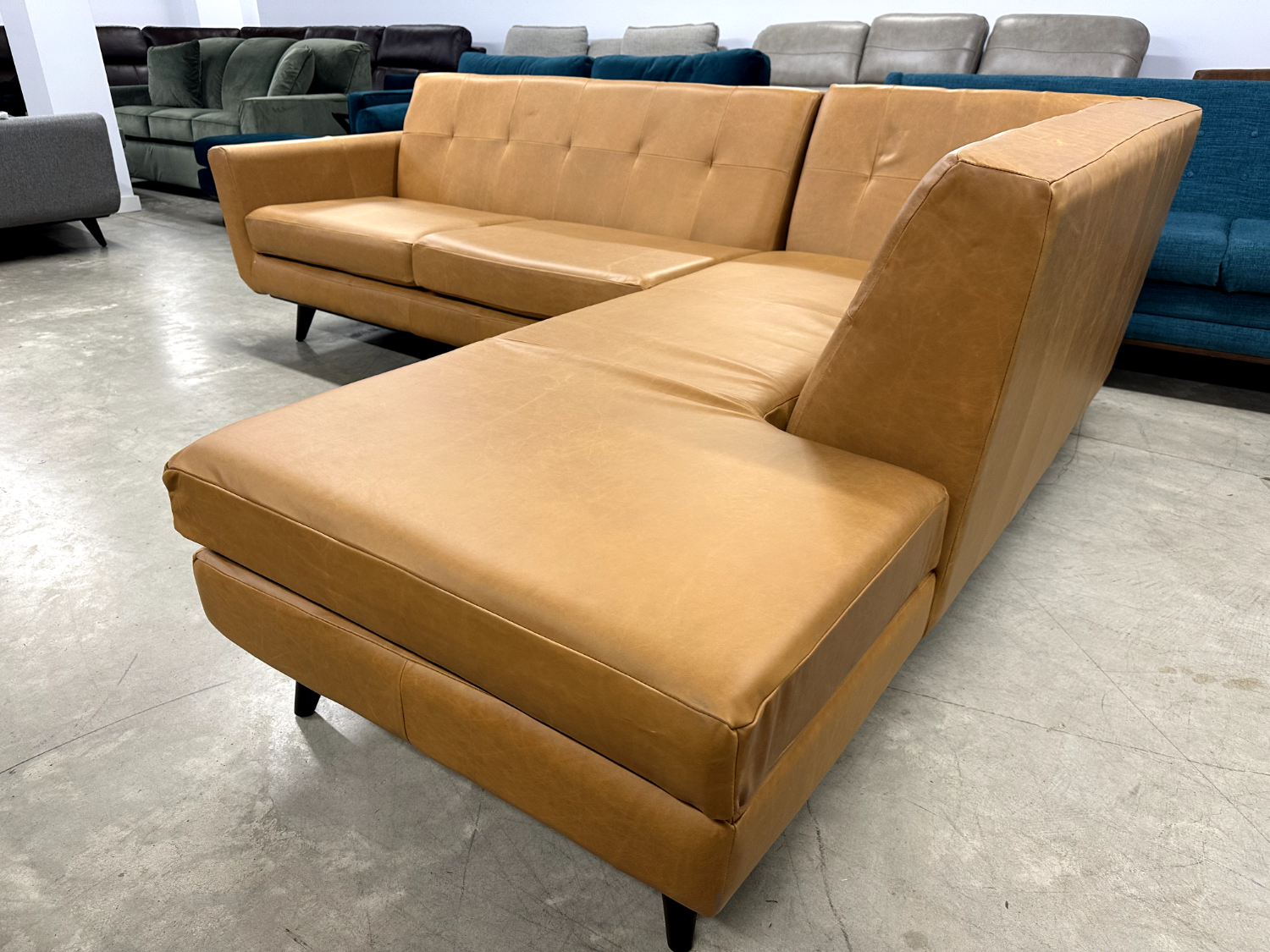 NEW Joybird Hughes Leather Sectional - Delivery and Financing Available! image | Ivy Store