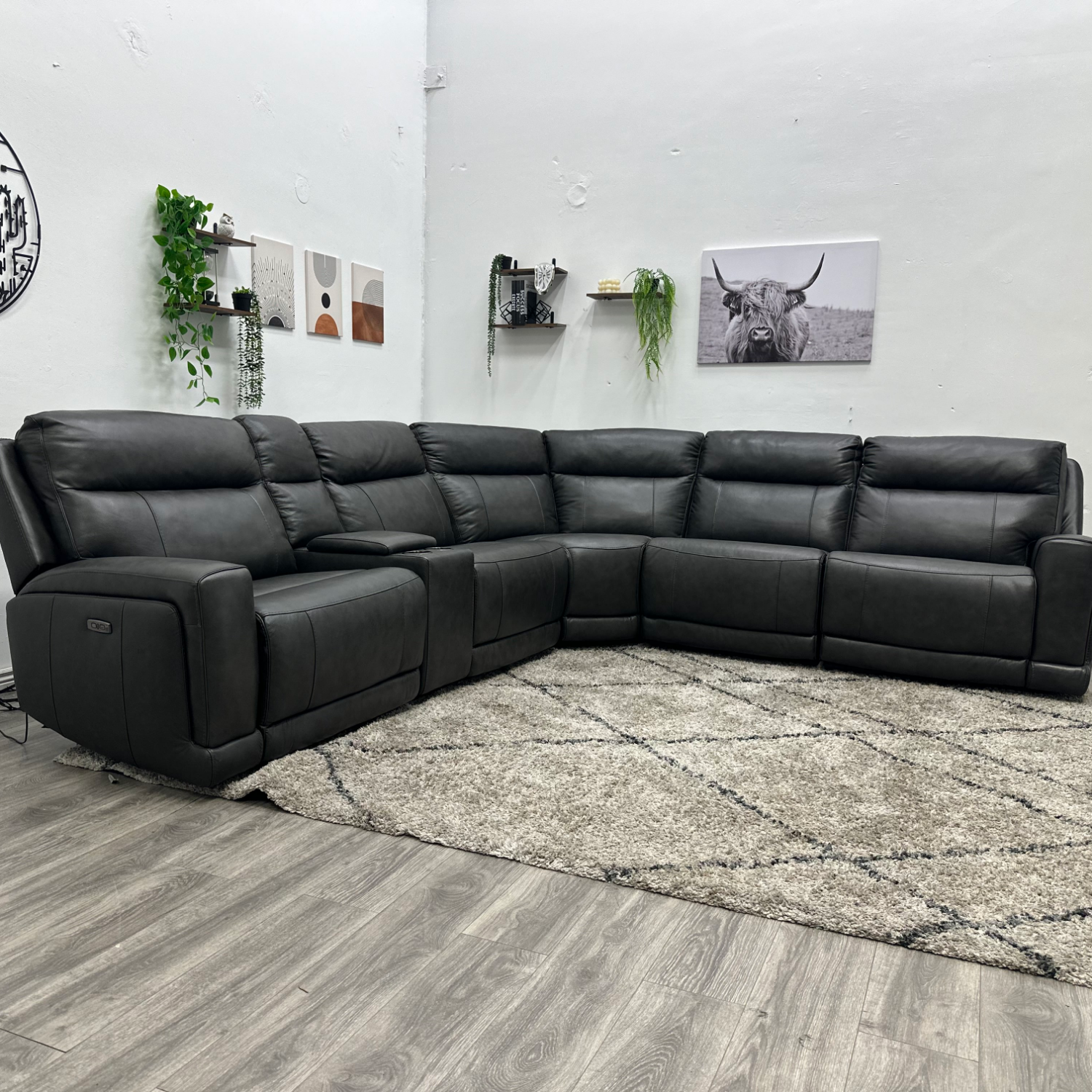 Leather Recliner Sectional Couch - Free Delivery  Image #2 | Ivy Store