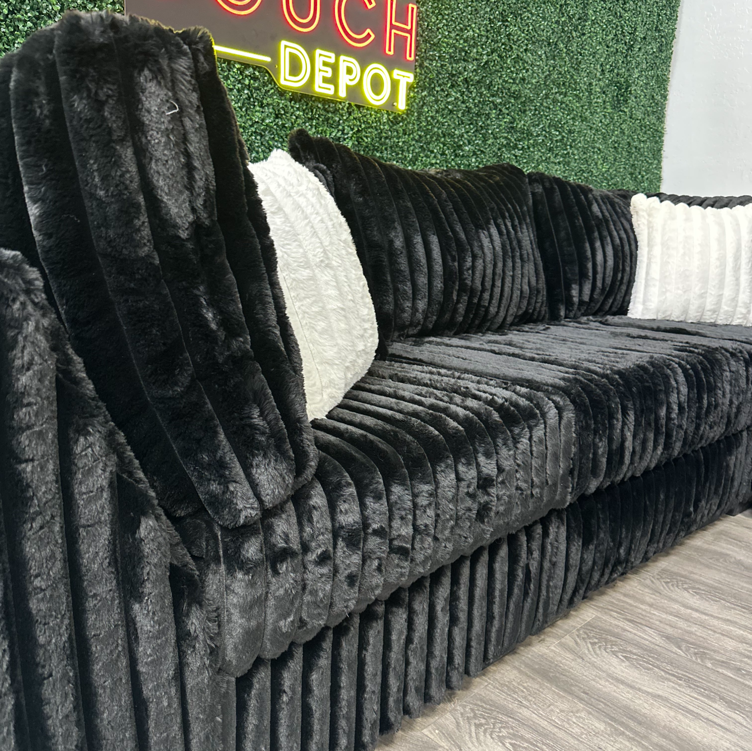 Huge Sectional Couch Black - Free Delivery image | Ivy Store